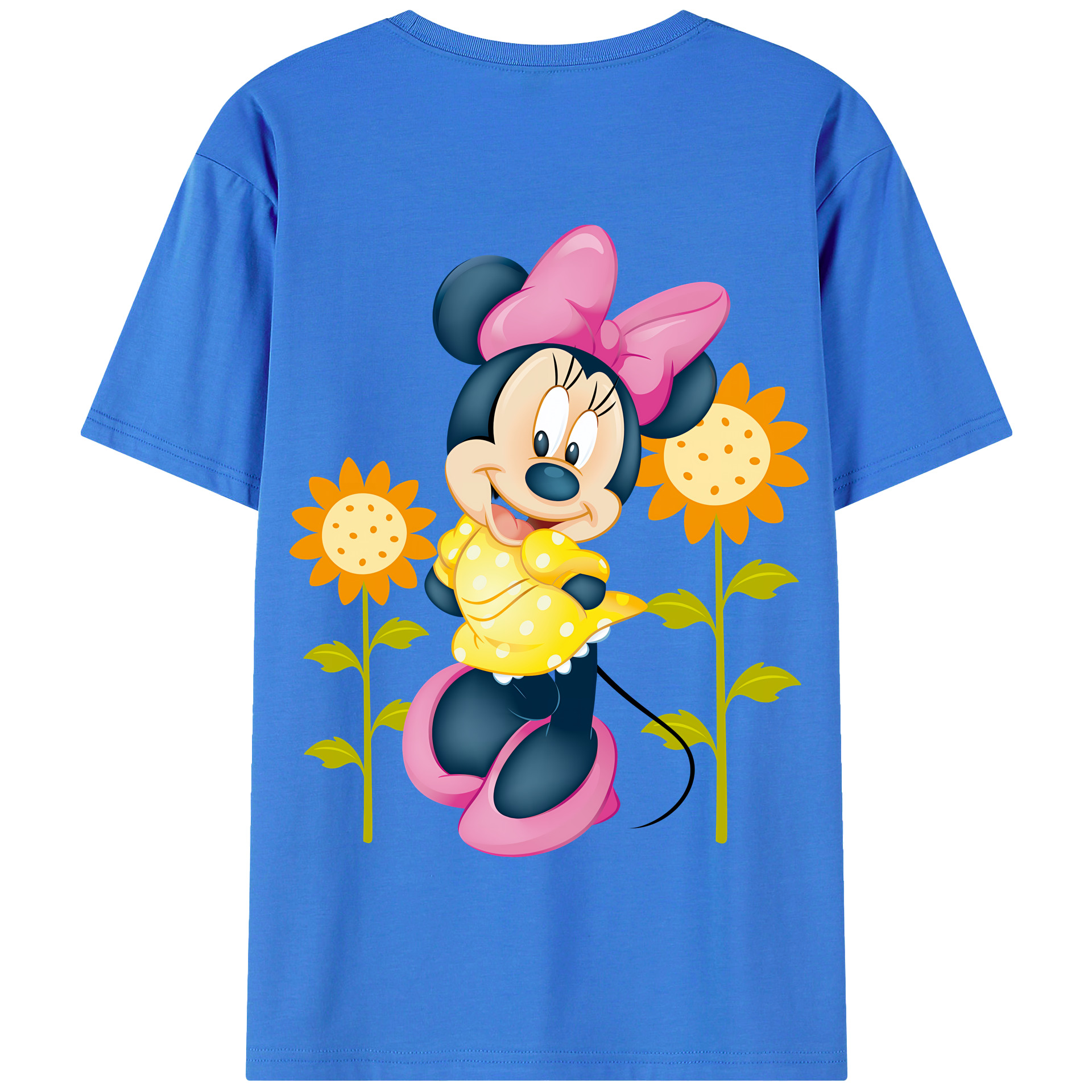 （画像用） ミッキーマウス Mickey Mouse 綿100％半袖Tシャツ（背面プリント）