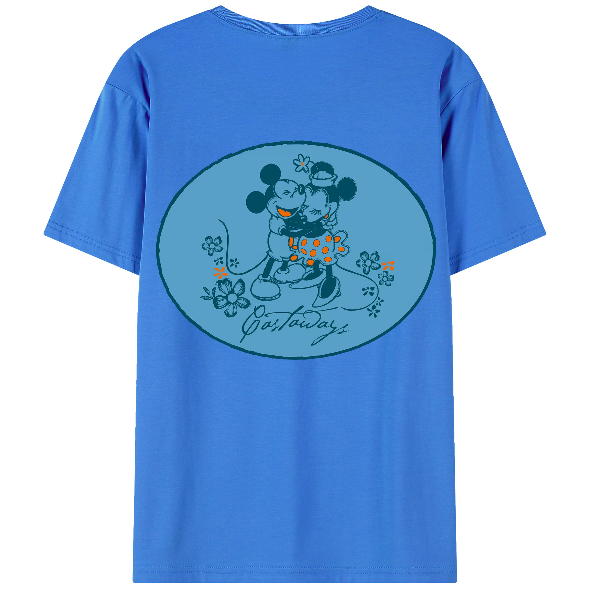 （画像用） ミッキーマウス Mickey Mouse 綿100％半袖Tシャツ（背面プリント）