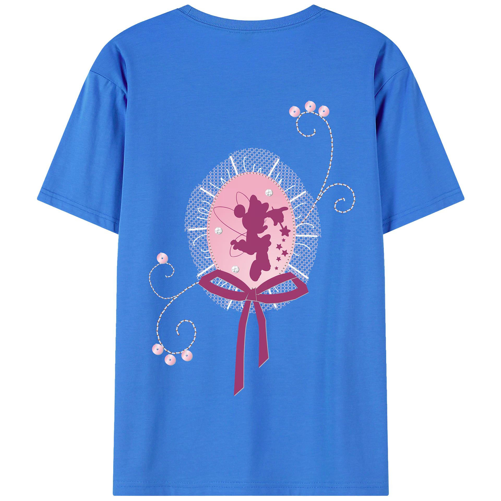 （画像用） ミッキーマウス Mickey Mouse 綿100％半袖Tシャツ（背面プリント）