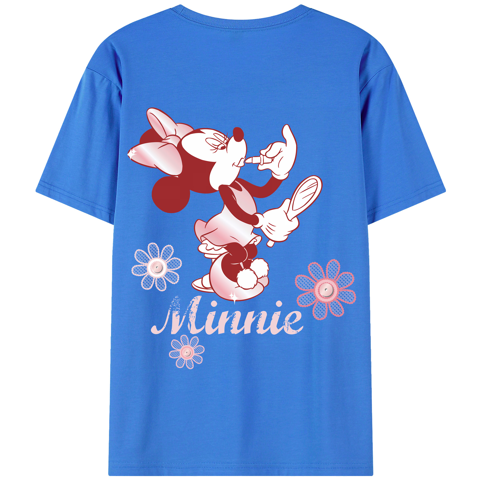 （画像用） ミッキーマウス Mickey Mouse 綿100％半袖Tシャツ（背面プリント）