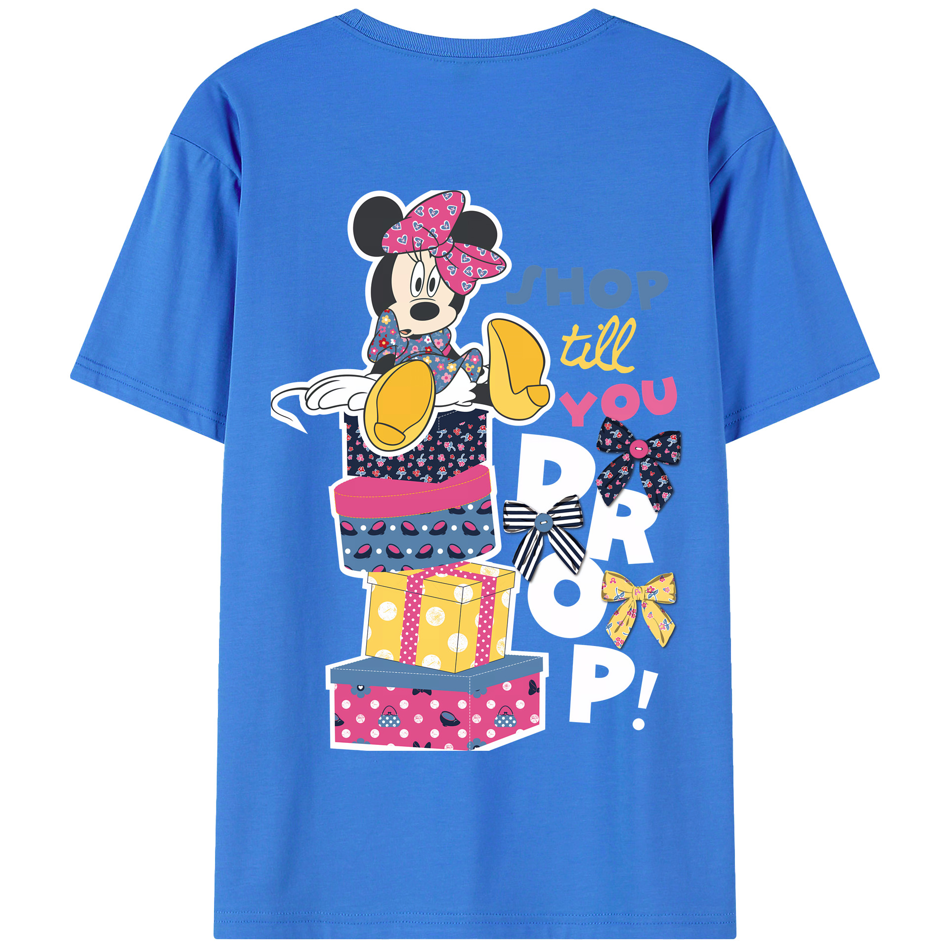 （画像用） ミッキーマウス Mickey Mouse 綿100％半袖Tシャツ（背面プリント）