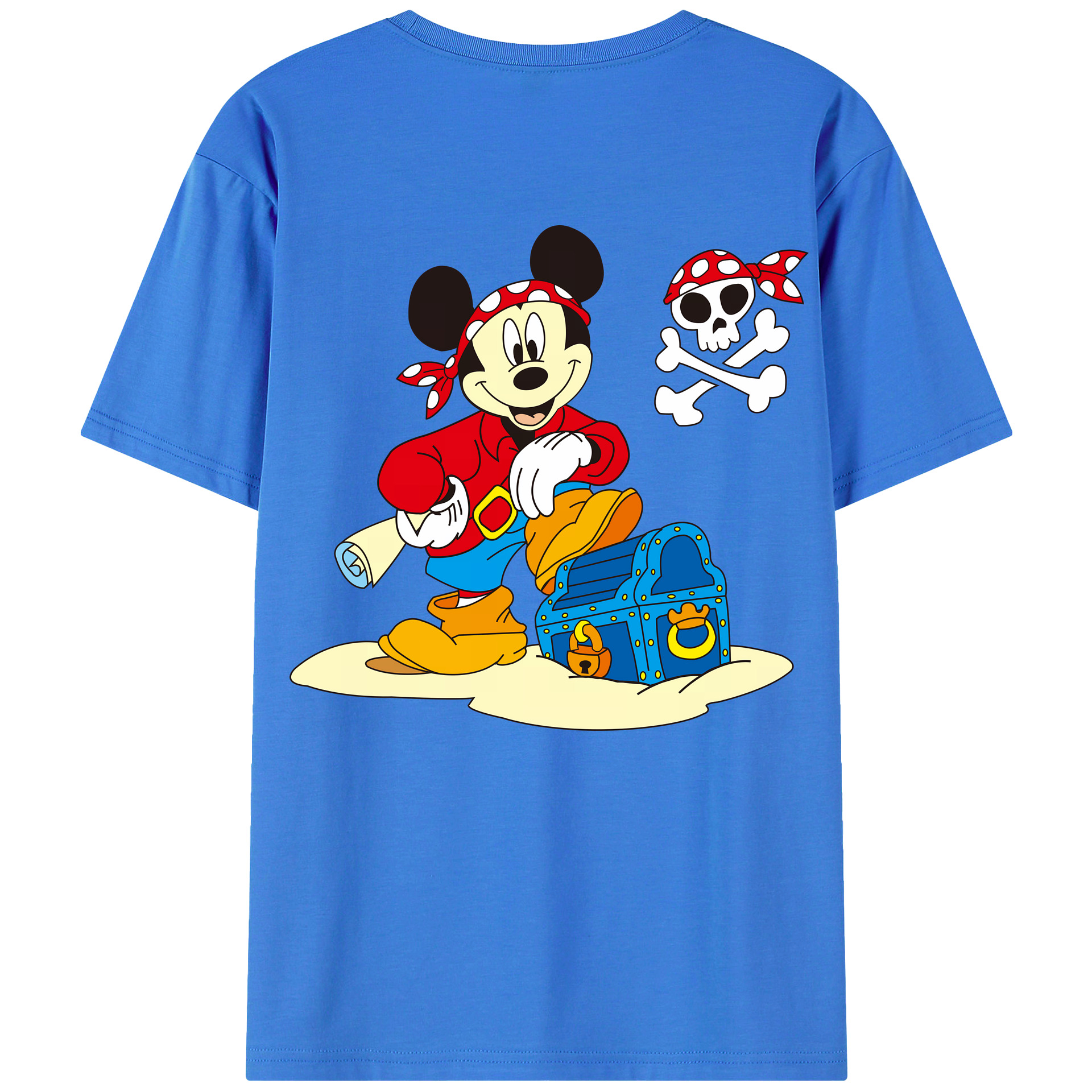 （画像用） ミッキーマウス Mickey Mouse 綿100％半袖Tシャツ（背面プリント）