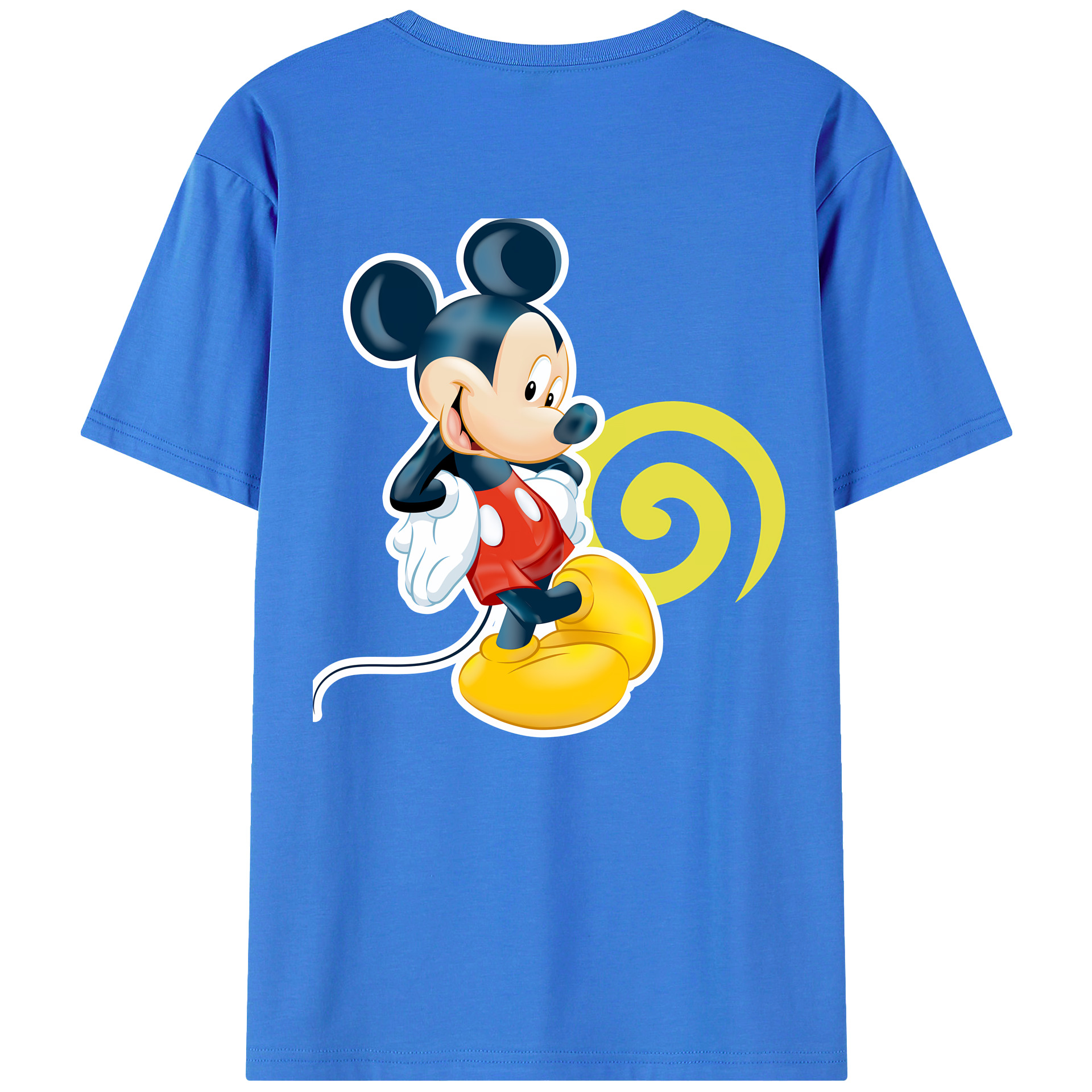 （画像用） ミッキーマウス Mickey Mouse 綿100％半袖Tシャツ（背面プリント）