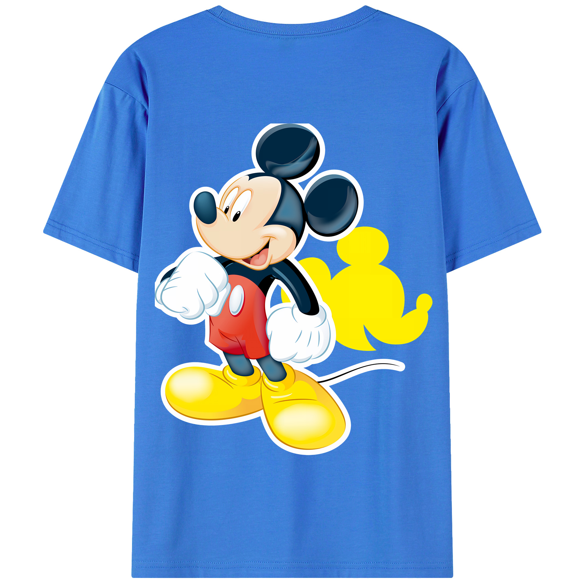 （画像用） ミッキーマウス Mickey Mouse 綿100％半袖Tシャツ（背面プリント）