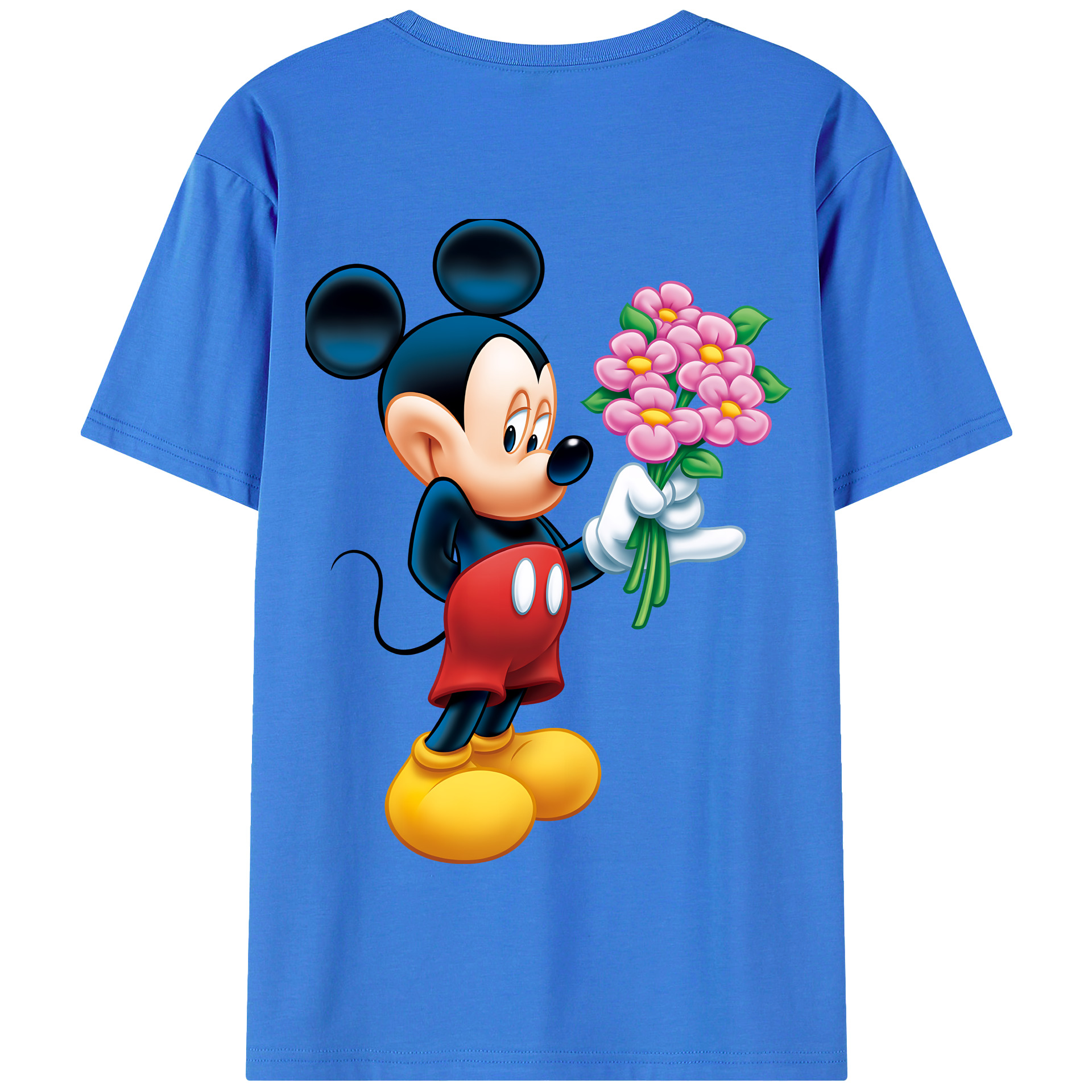 （画像用） ミッキーマウス Mickey Mouse 綿100％半袖Tシャツ（背面プリント）