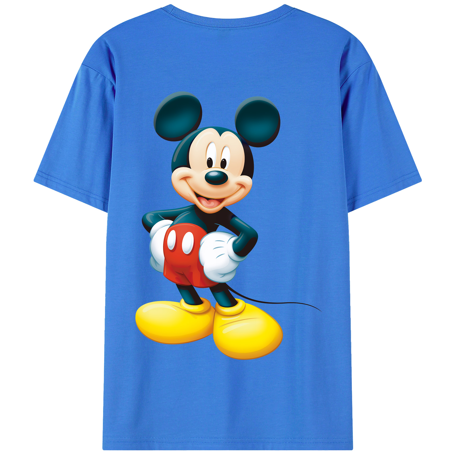 （画像用） ミッキーマウス Mickey Mouse 綿100％半袖Tシャツ（背面プリント）