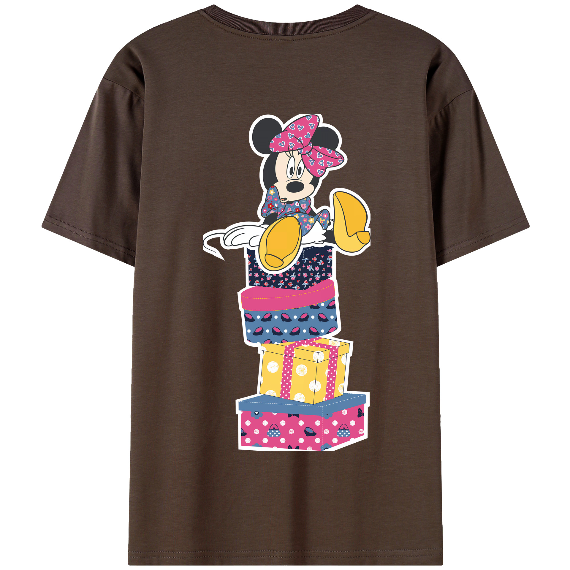 （画像用） ミッキーマウス Mickey Mouse 綿100％半袖Tシャツ（背面プリント）