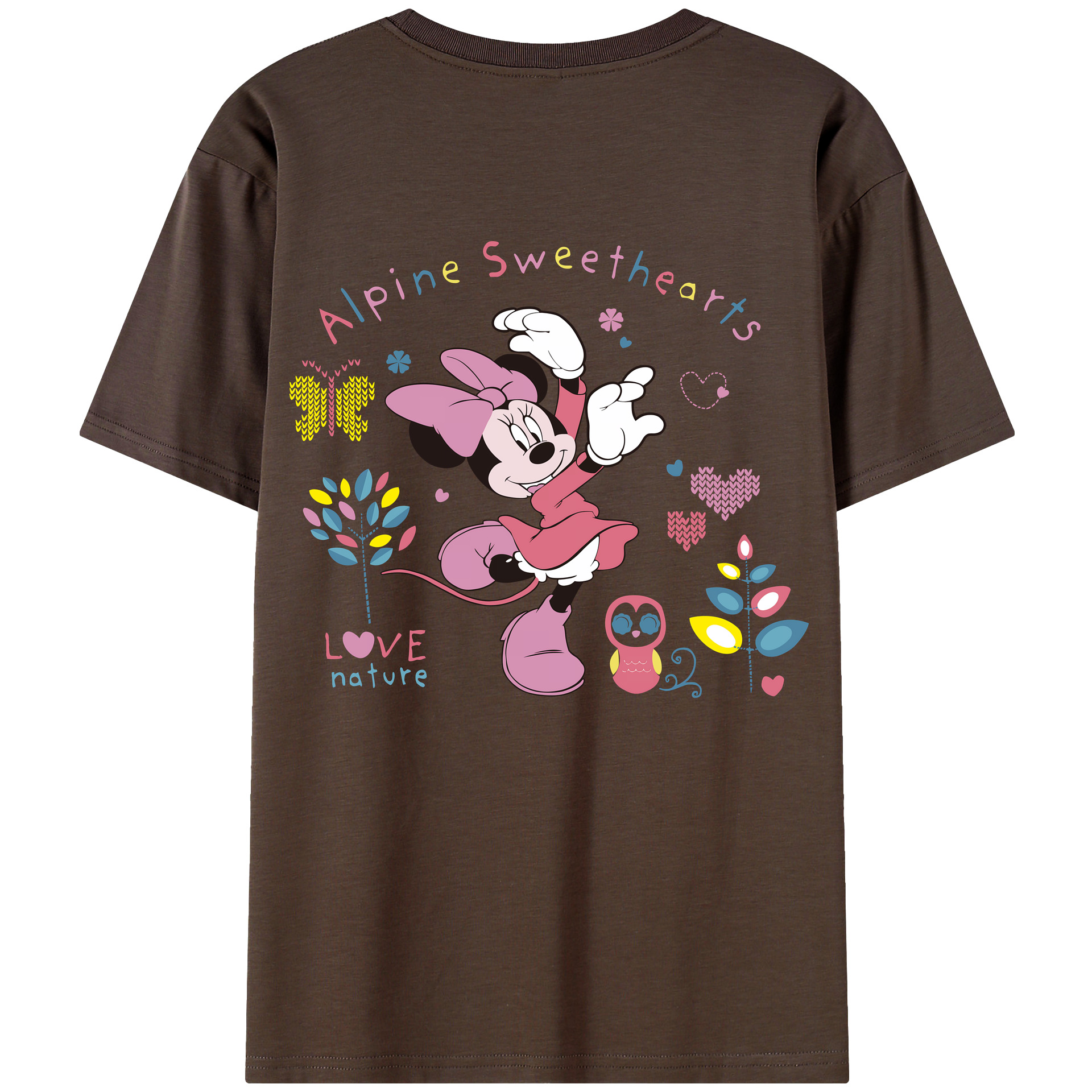 （画像用） ミッキーマウス Mickey Mouse 綿100％半袖Tシャツ（背面プリント）