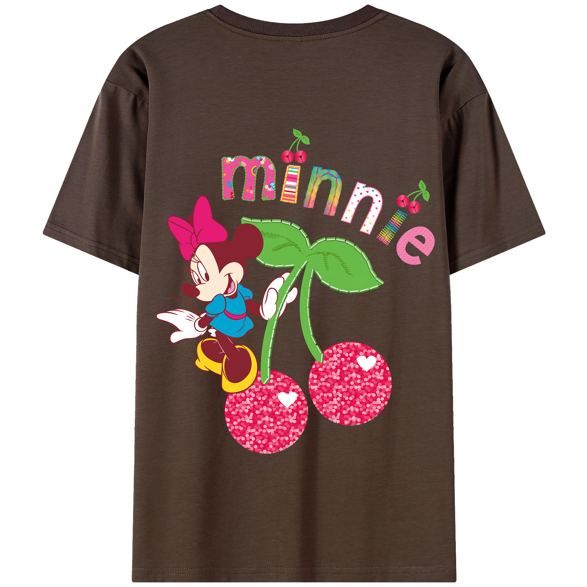 （画像用） ミッキーマウス Mickey Mouse 綿100％半袖Tシャツ（背面プリント）