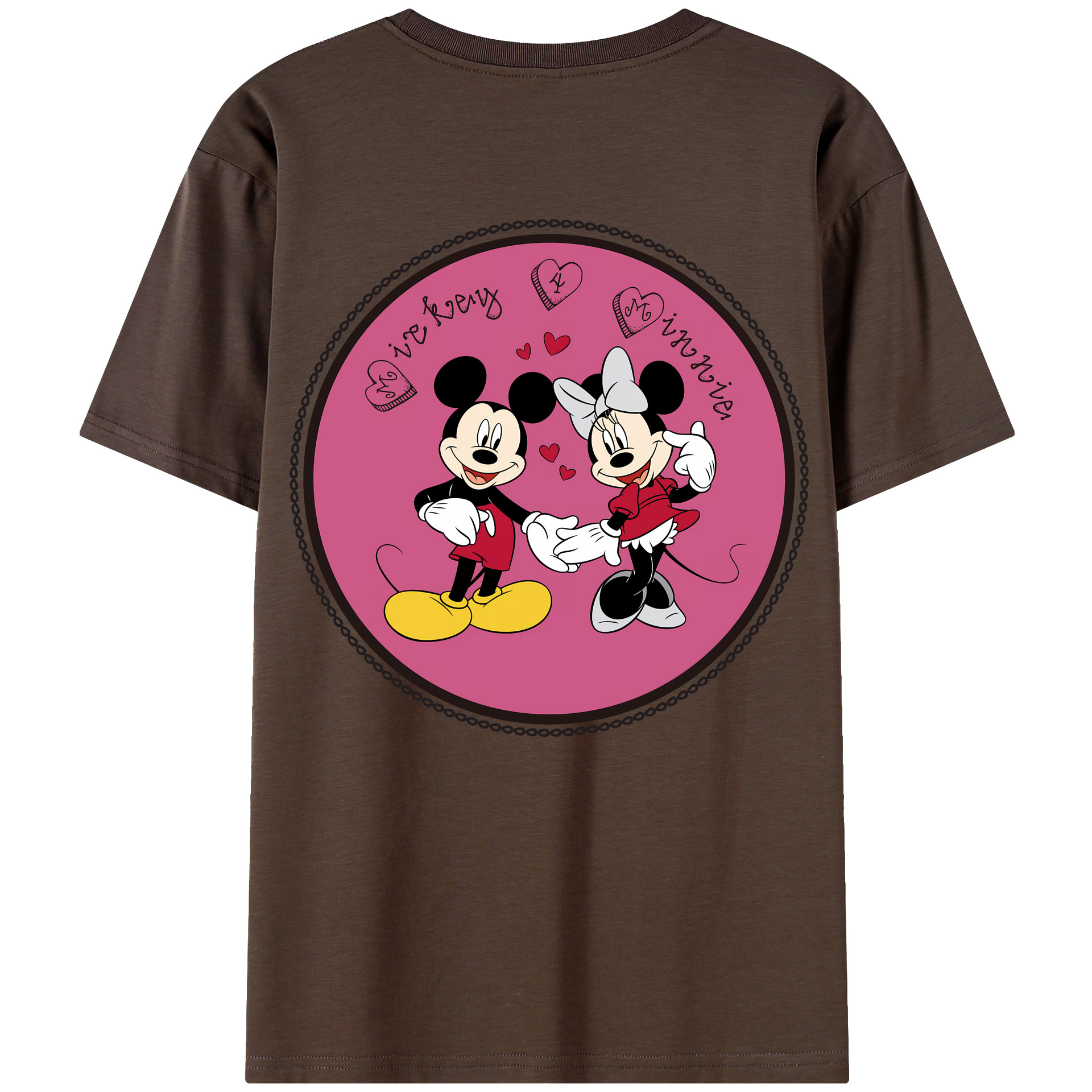 （画像用） ミッキーマウス Mickey Mouse 綿100％半袖Tシャツ（背面プリント）