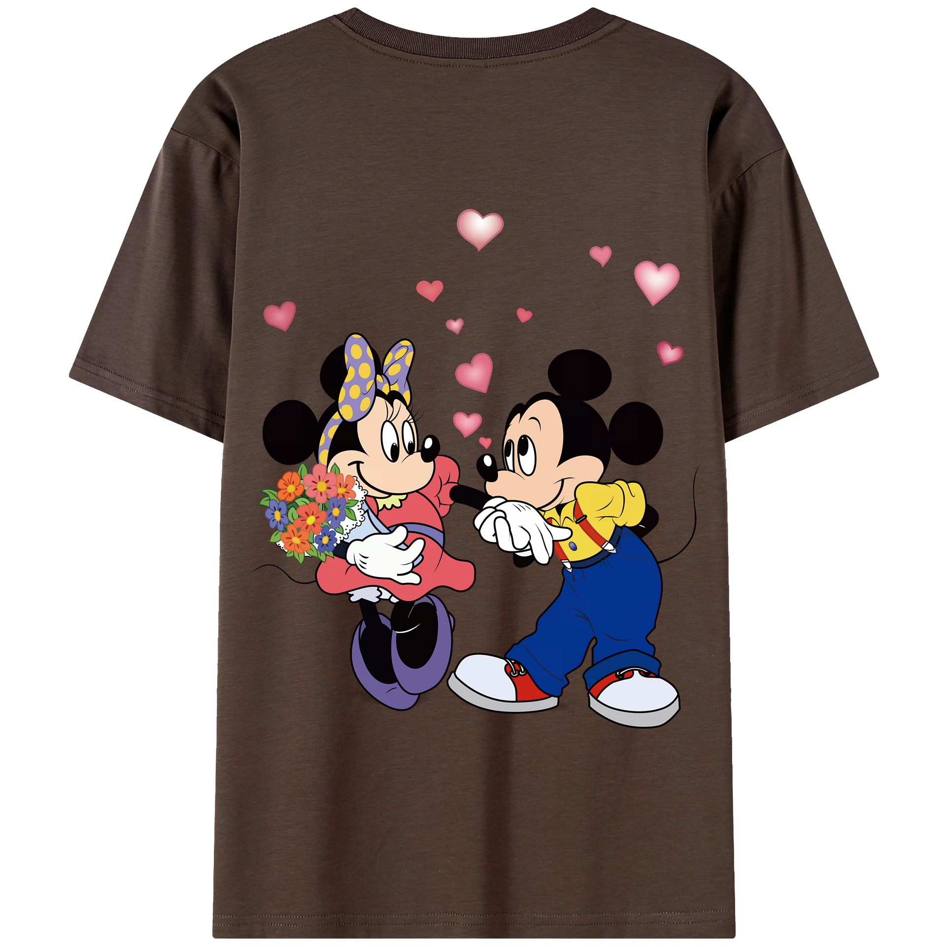 （画像用） ミッキーマウス Mickey Mouse 綿100％半袖Tシャツ（背面プリント）