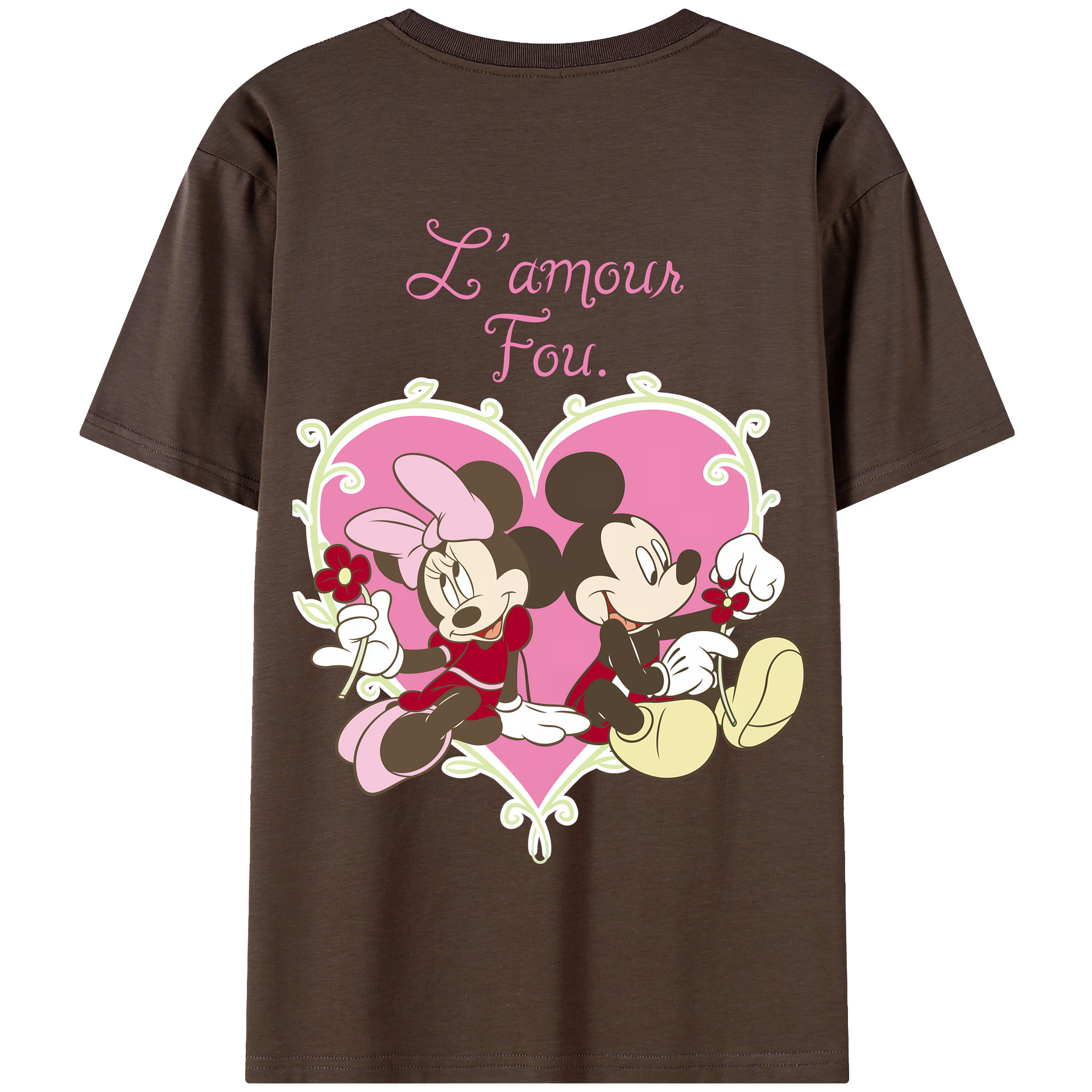 （画像用） ミッキーマウス Mickey Mouse 綿100％半袖Tシャツ（背面プリント）