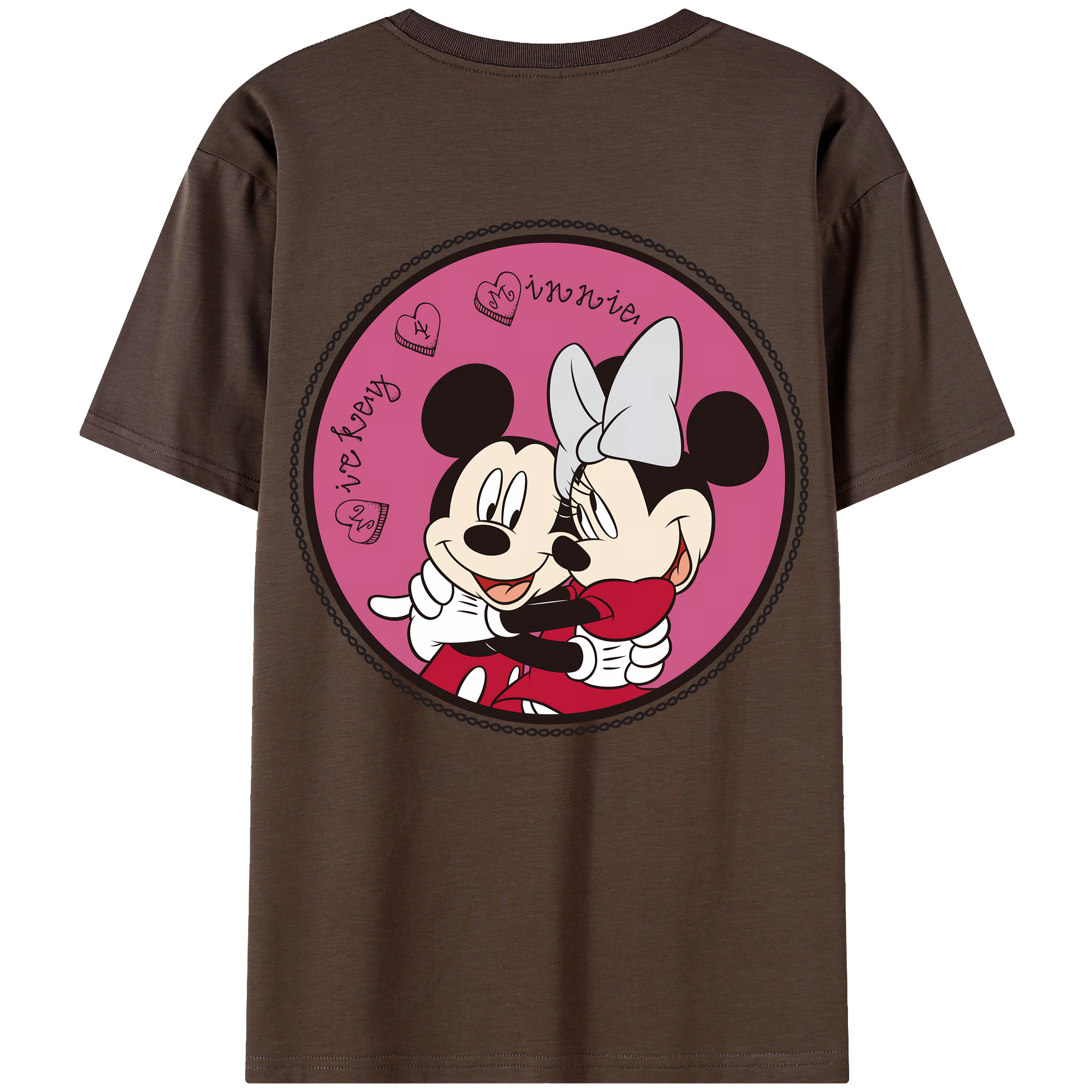 （画像用） ミッキーマウス Mickey Mouse 綿100％半袖Tシャツ（背面プリント）