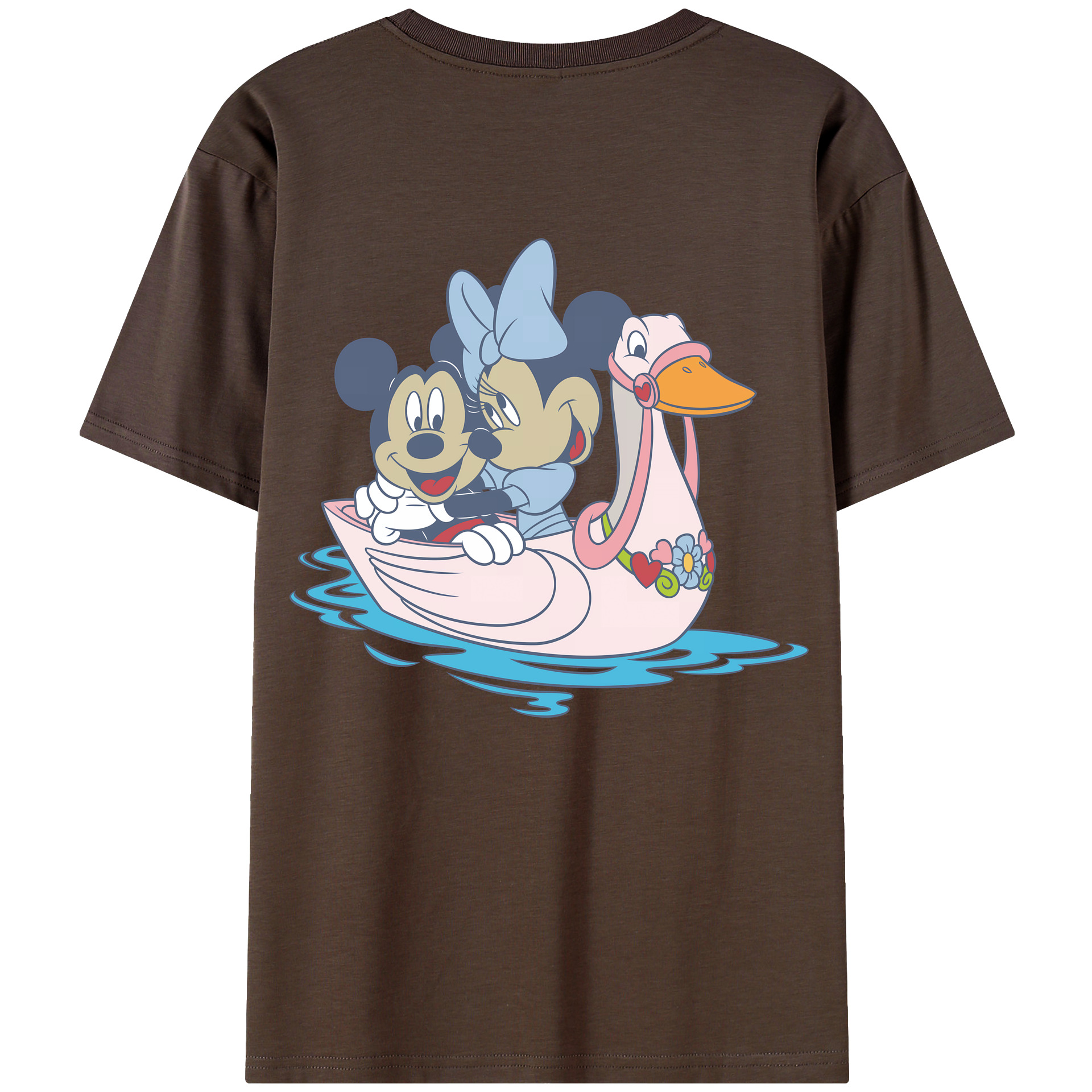 （画像用） ミッキーマウス Mickey Mouse 綿100％半袖Tシャツ（背面プリント）