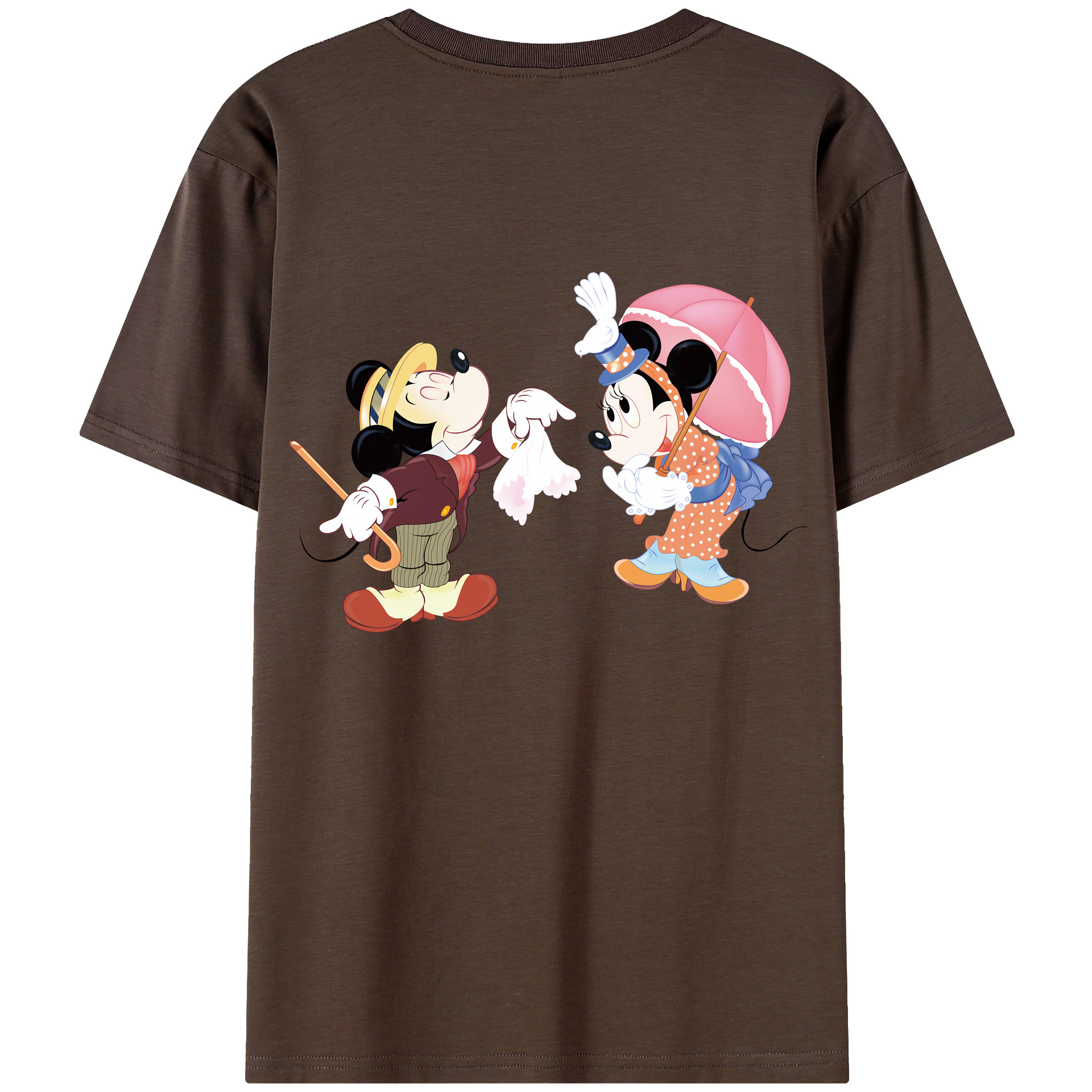 （画像用） ミッキーマウス Mickey Mouse 綿100％半袖Tシャツ（背面プリント）