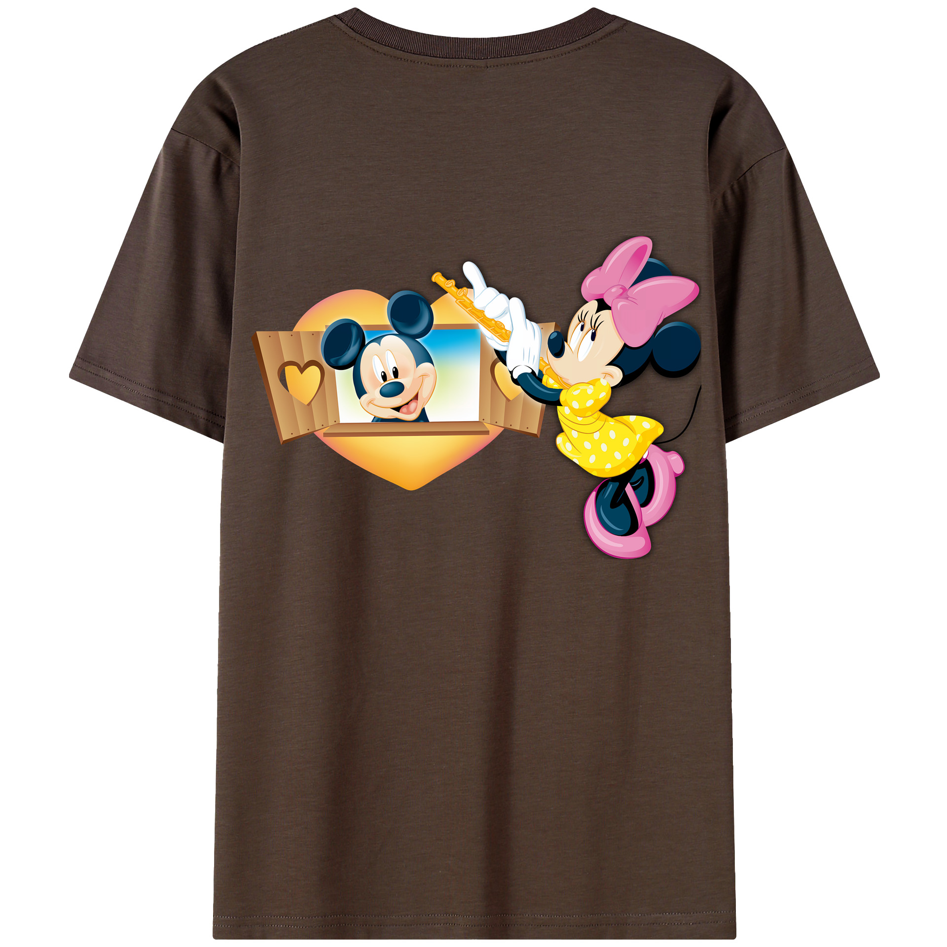 （画像用） ミッキーマウス Mickey Mouse 綿100％半袖Tシャツ（背面プリント）