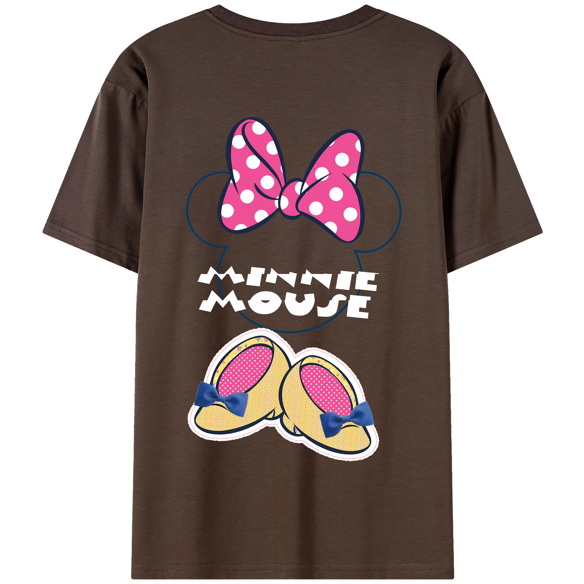 （画像用） ミッキーマウス Mickey Mouse 綿100％半袖Tシャツ（背面プリント）