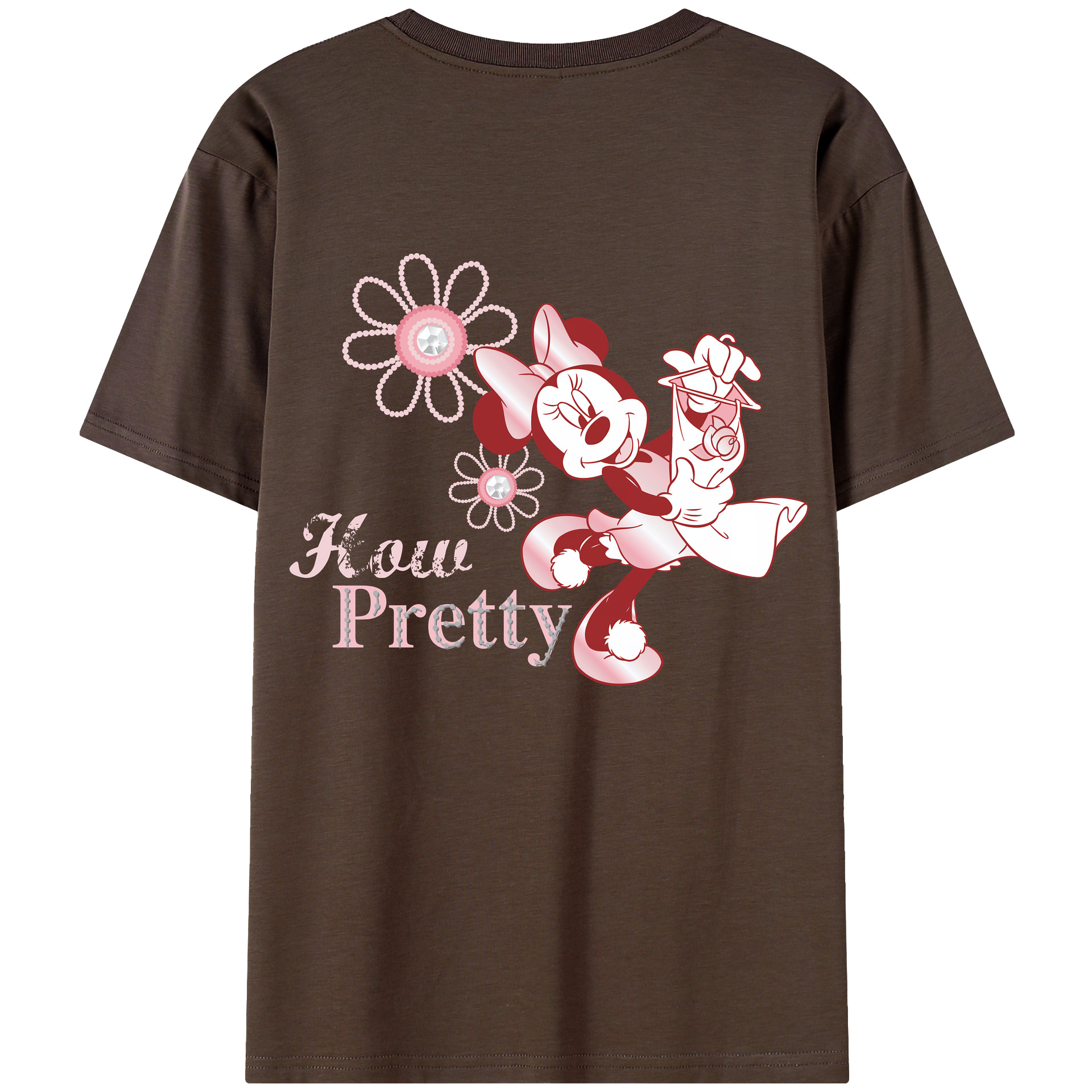 （画像用） ミッキーマウス Mickey Mouse 綿100％半袖Tシャツ（背面プリント）