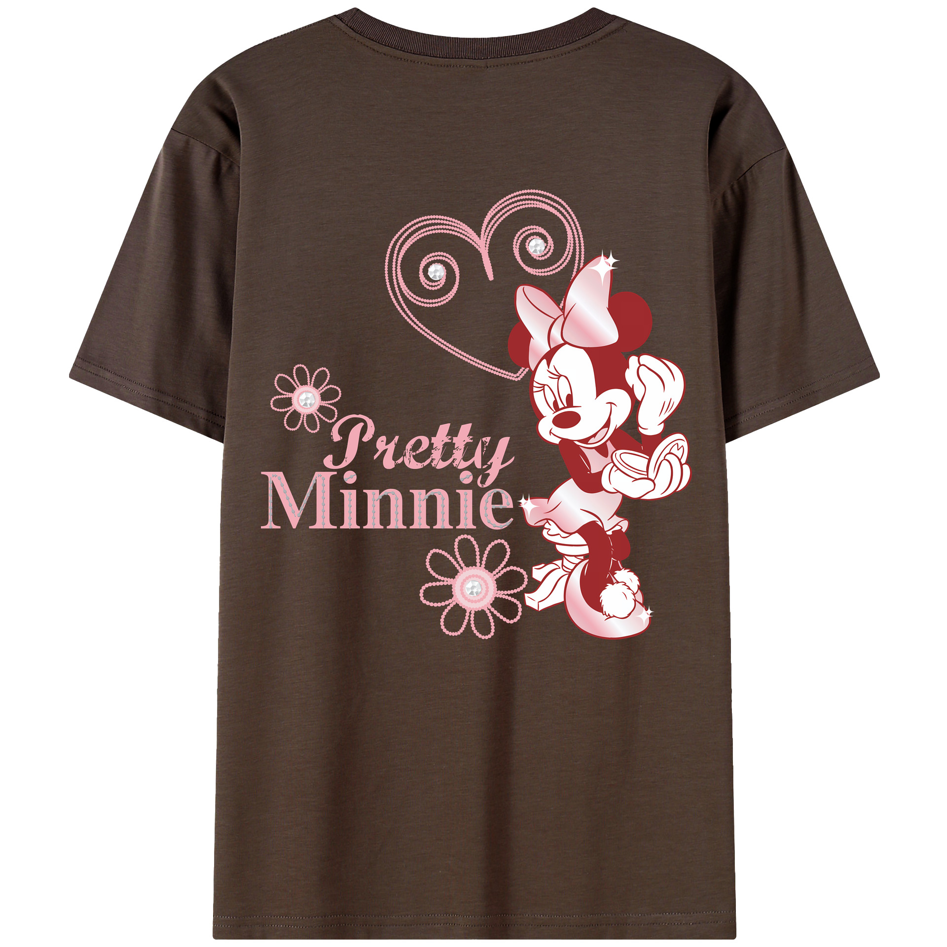 （画像用） ミッキーマウス Mickey Mouse 綿100％半袖Tシャツ（背面プリント）