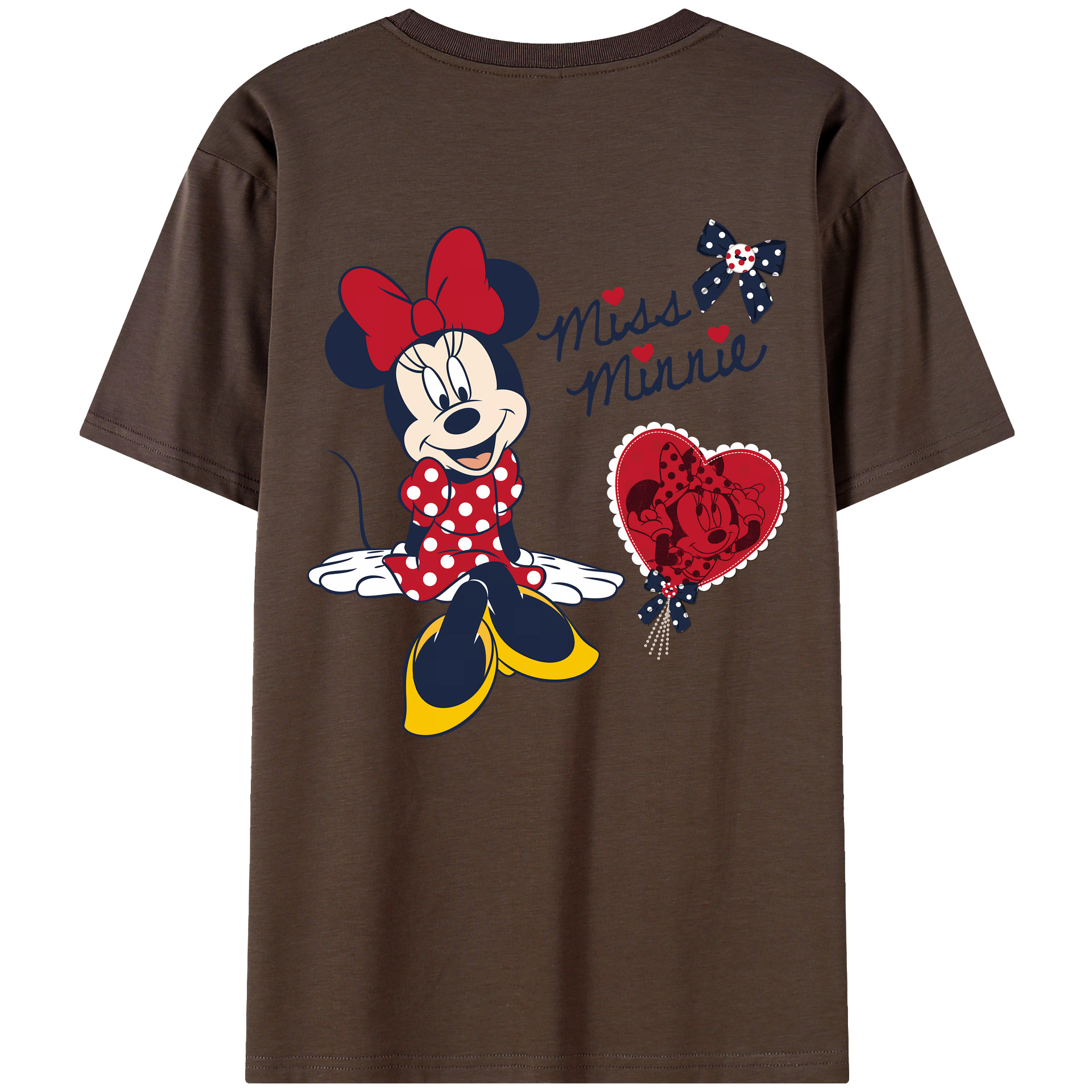 （画像用） ミッキーマウス Mickey Mouse 綿100％半袖Tシャツ（背面プリント）