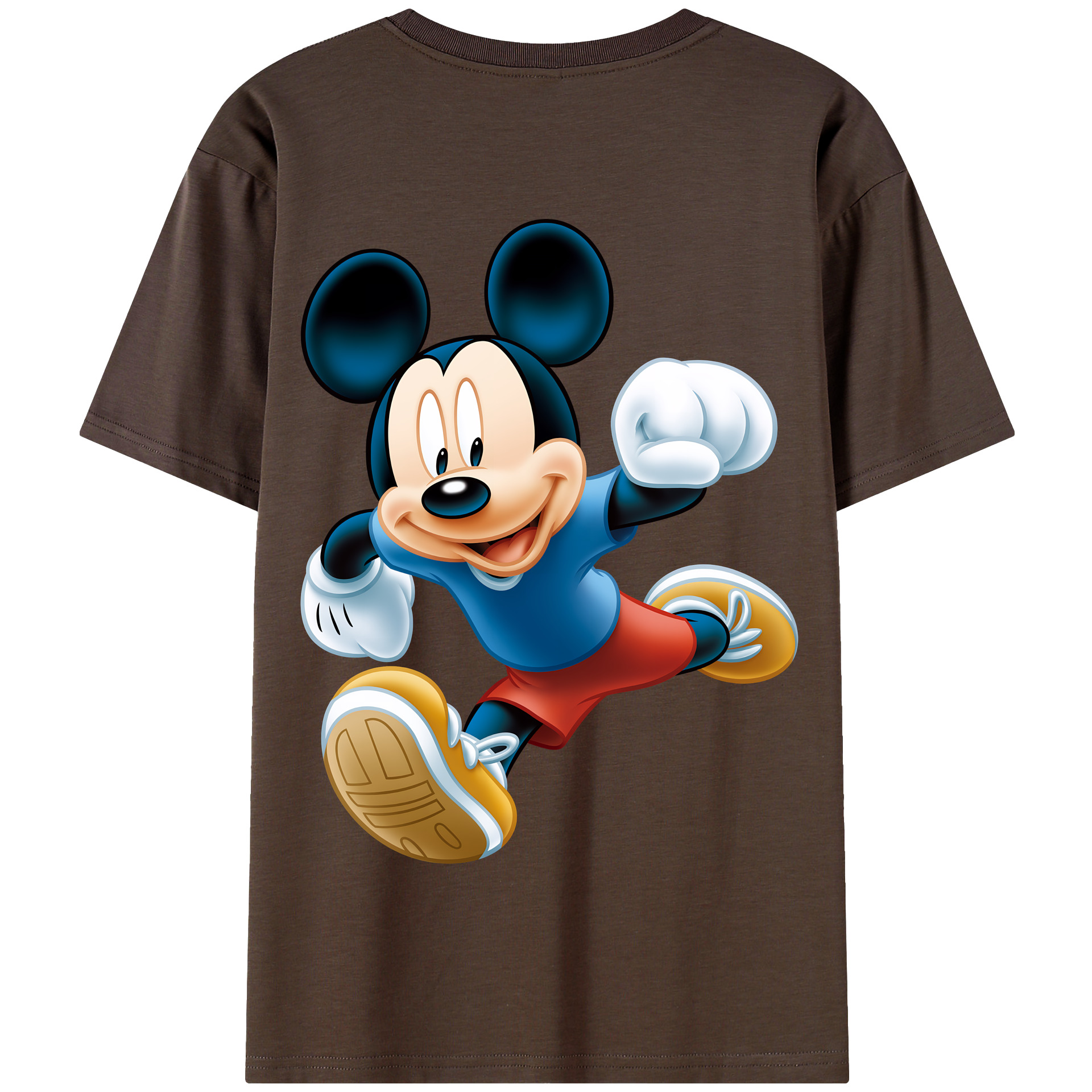（画像用） ミッキーマウス Mickey Mouse 綿100％半袖Tシャツ（背面プリント）