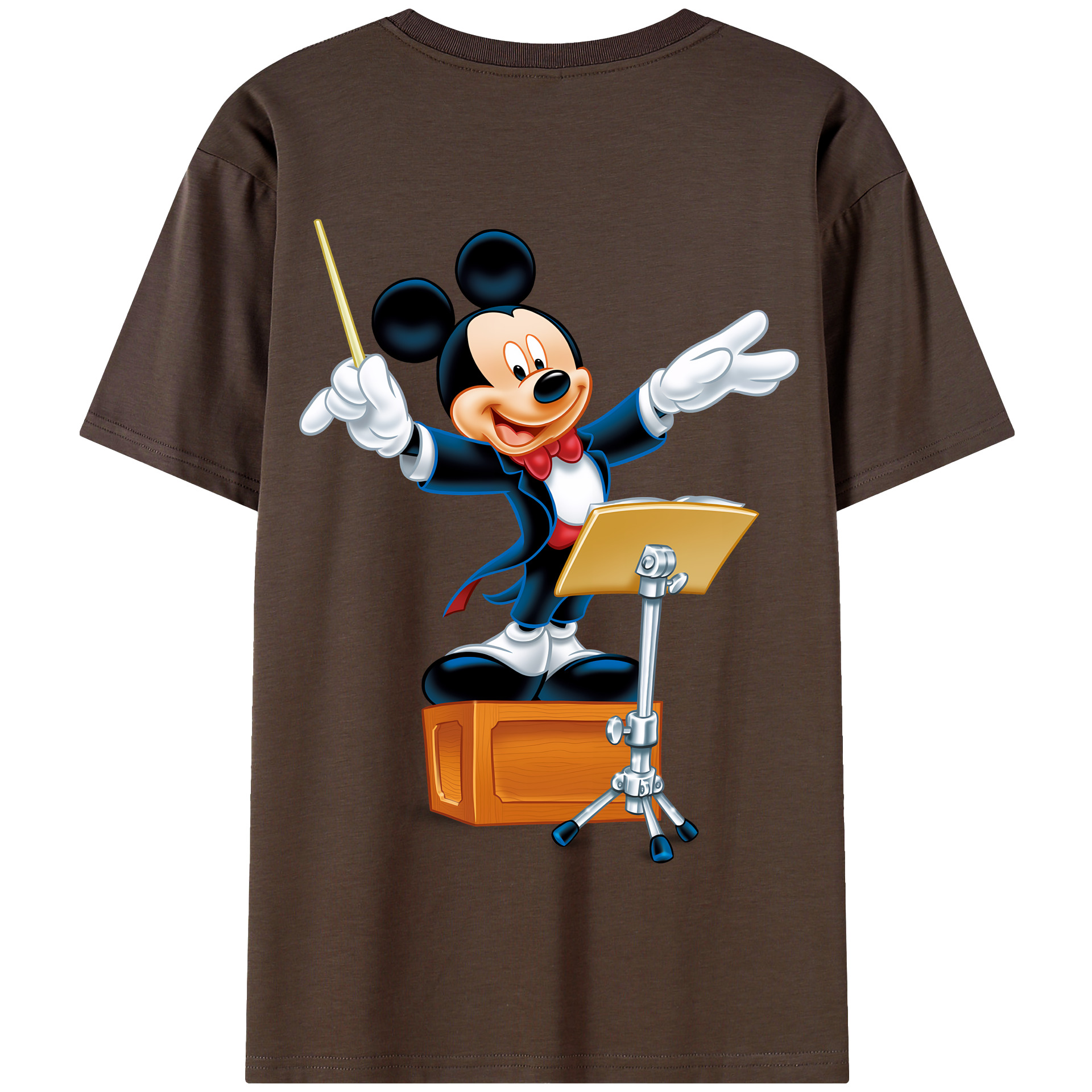 （画像用） ミッキーマウス Mickey Mouse 綿100％半袖Tシャツ（背面プリント）
