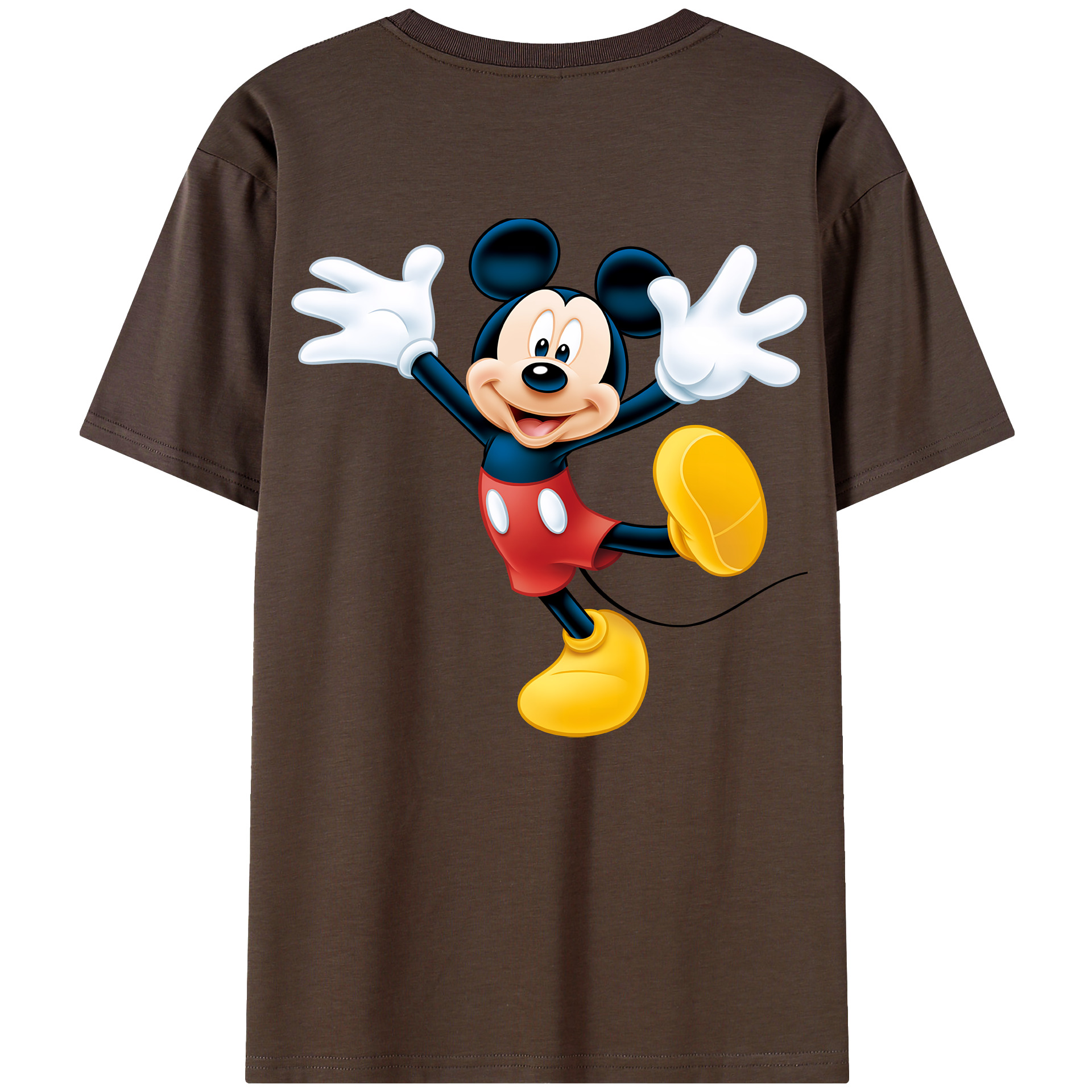 （画像用） ミッキーマウス Mickey Mouse 綿100％半袖Tシャツ（背面プリント）
