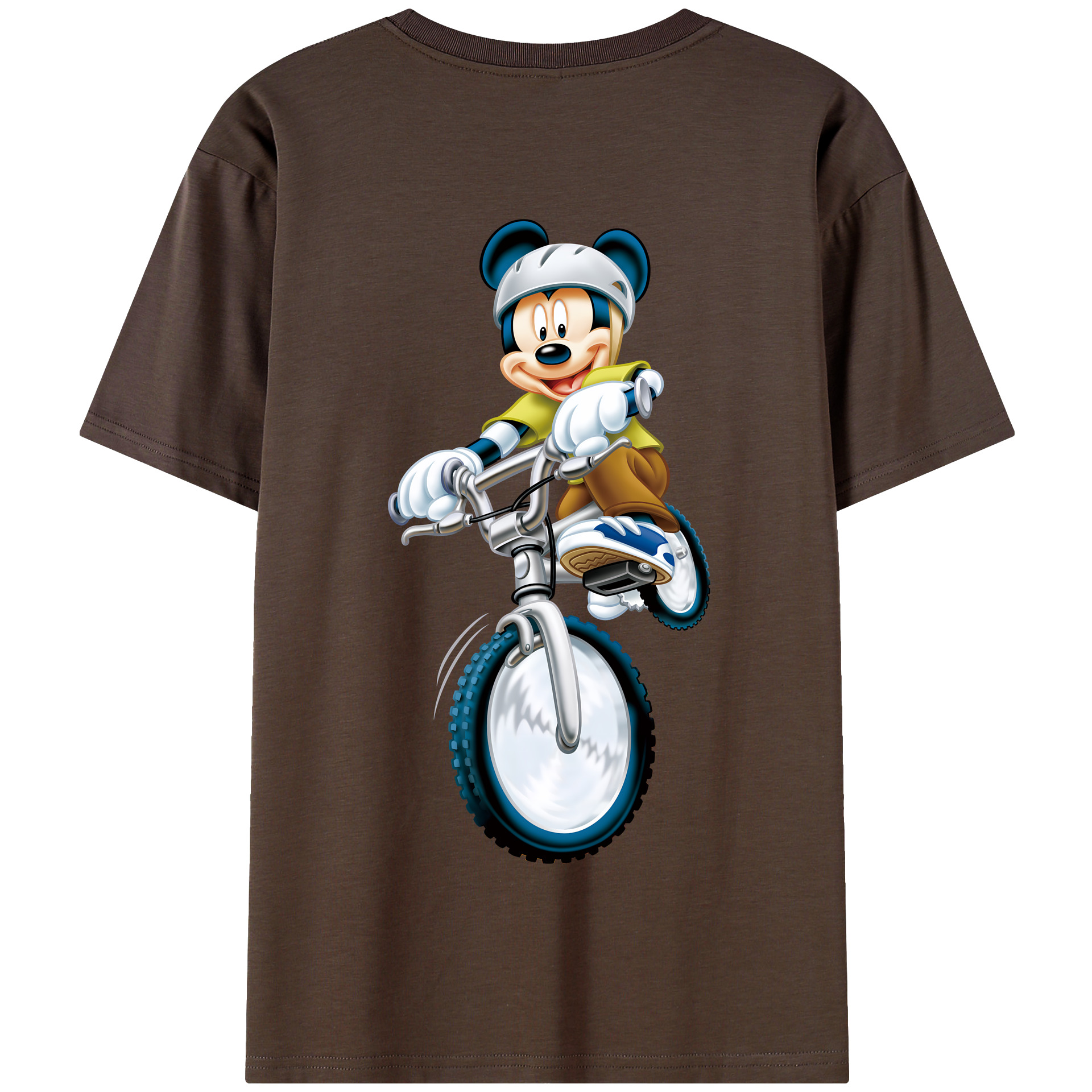 （画像用） ミッキーマウス Mickey Mouse 綿100％半袖Tシャツ（背面プリント）