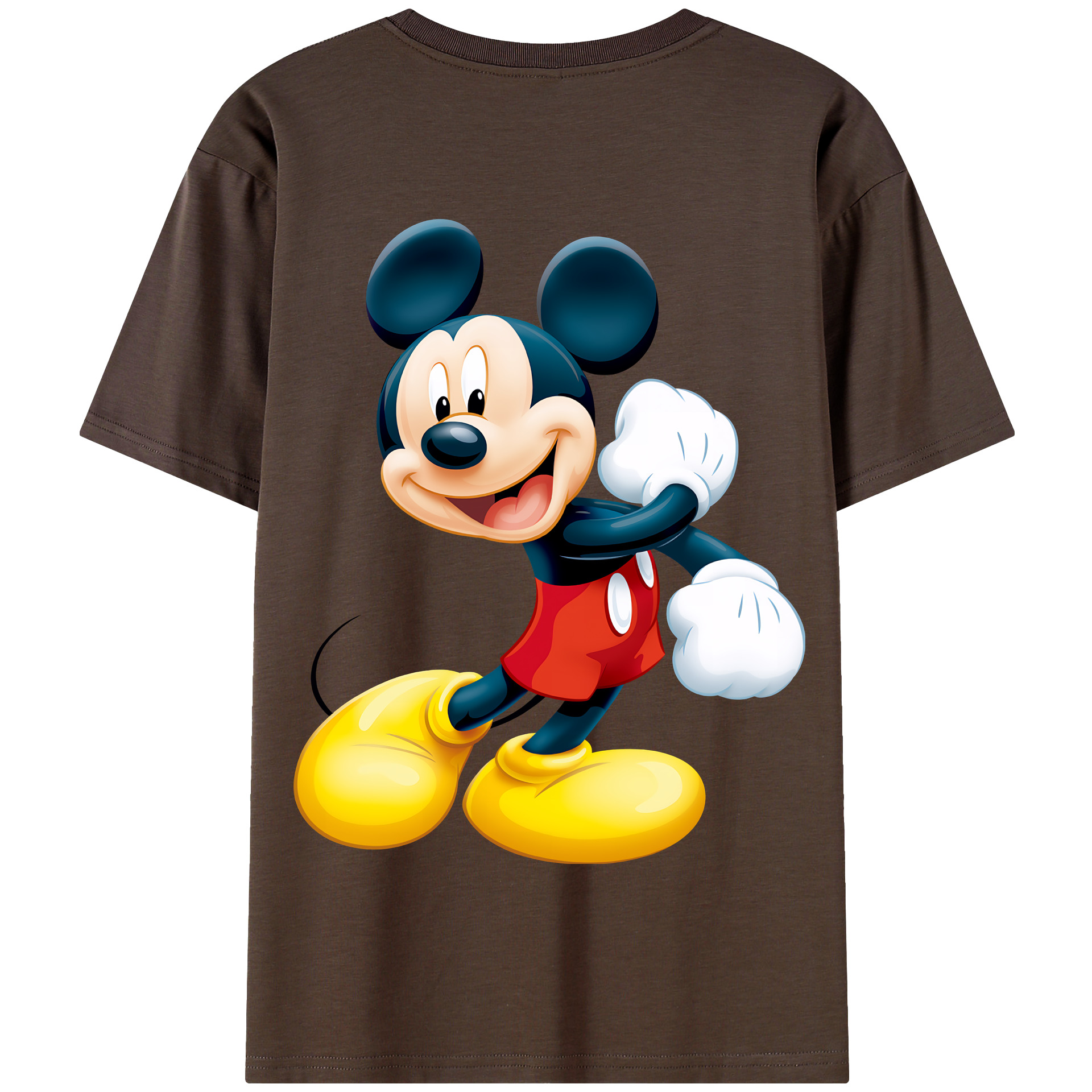 （画像用） ミッキーマウス Mickey Mouse 綿100％半袖Tシャツ（背面プリント）