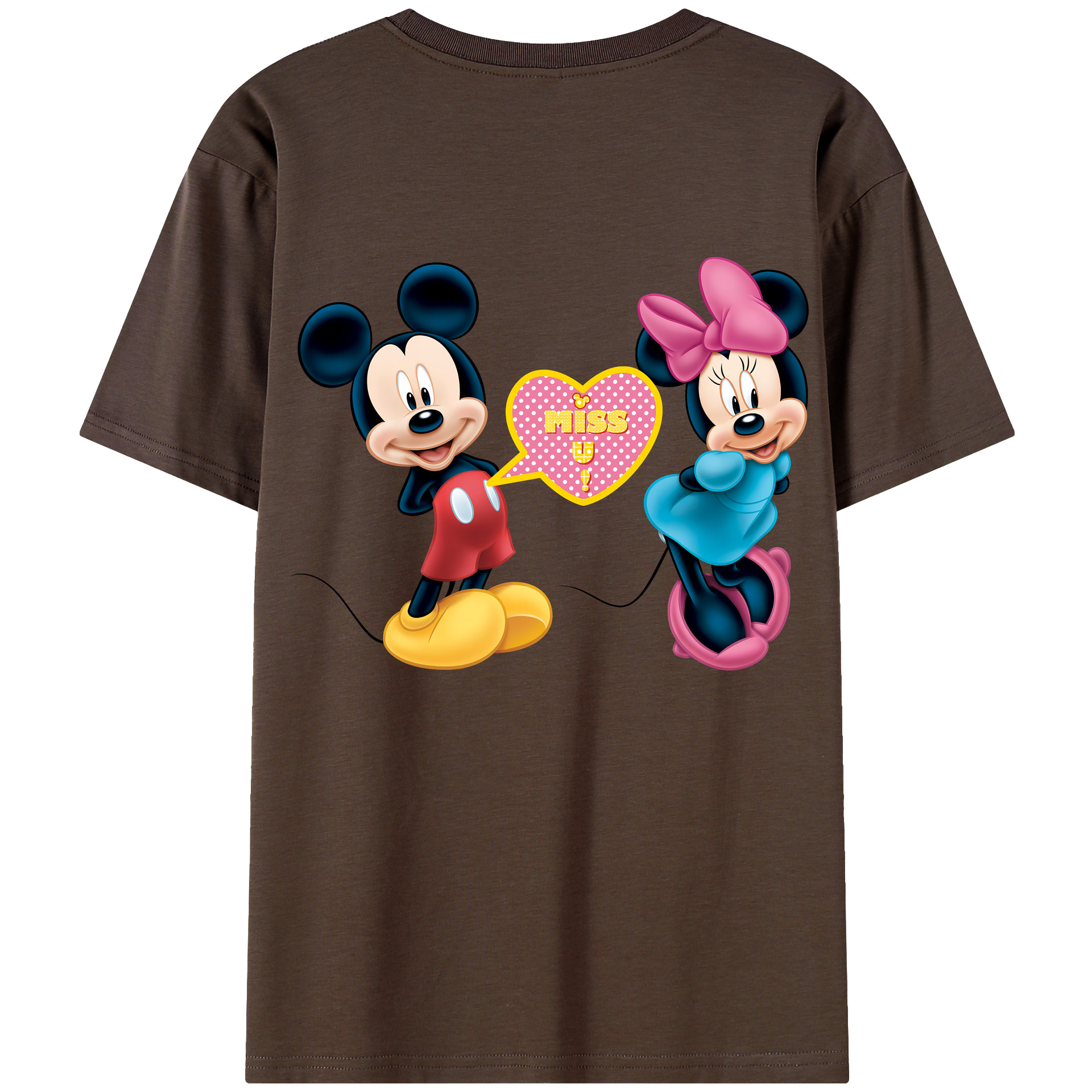 （画像用） ミッキーマウス Mickey Mouse 綿100％半袖Tシャツ（背面プリント）