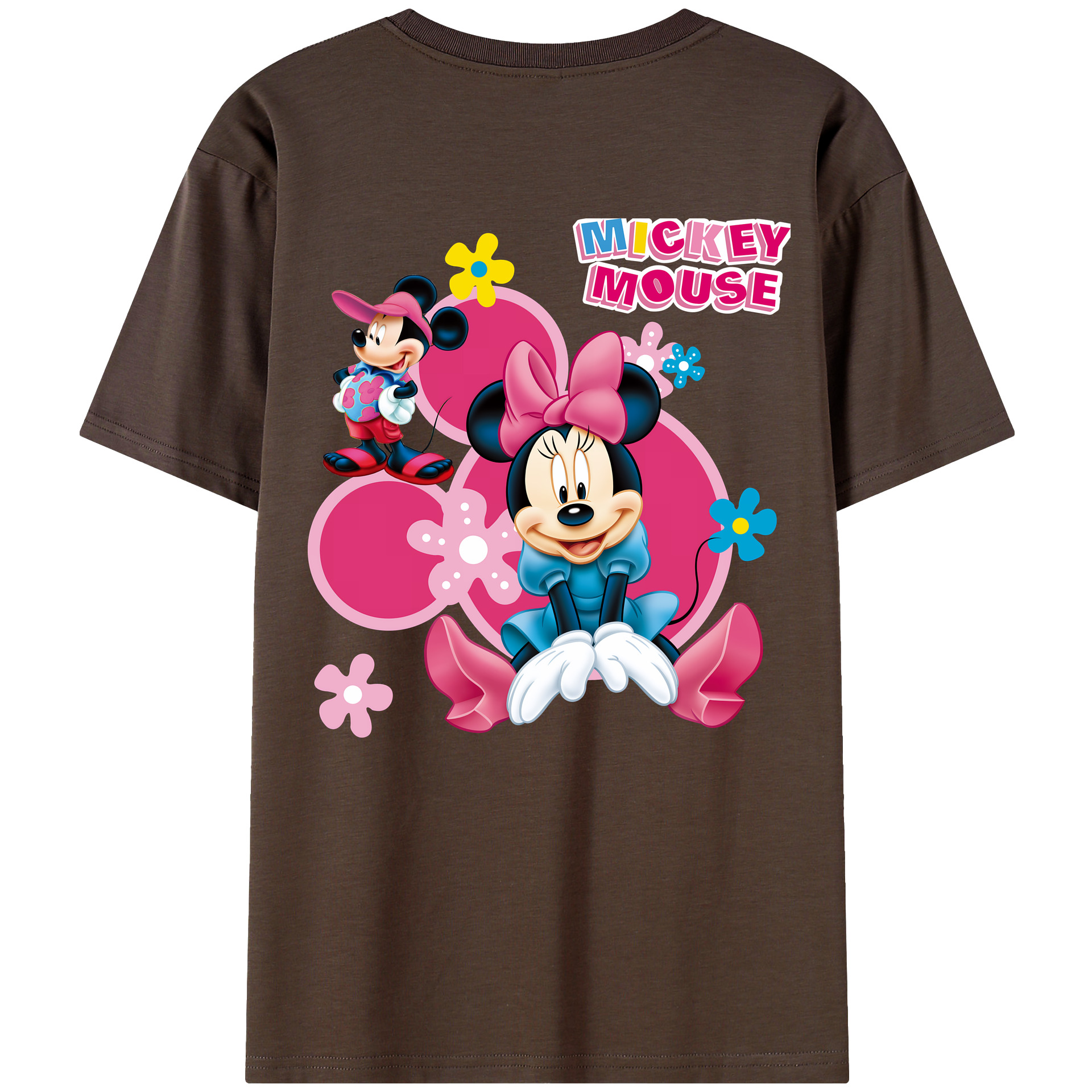 （画像用） ミッキーマウス Mickey Mouse 綿100％半袖Tシャツ（背面プリント）