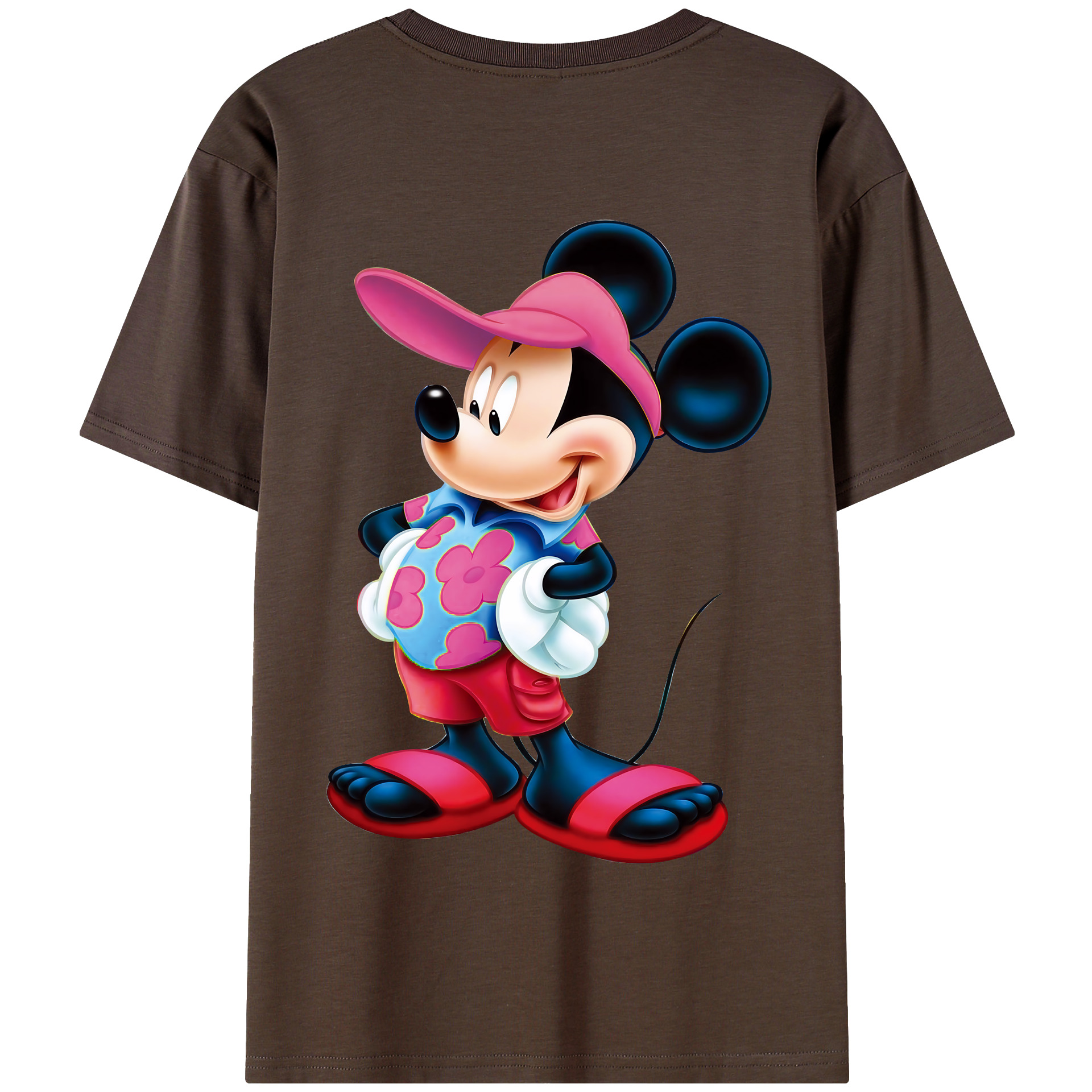 （画像用） ミッキーマウス Mickey Mouse 綿100％半袖Tシャツ（背面プリント）