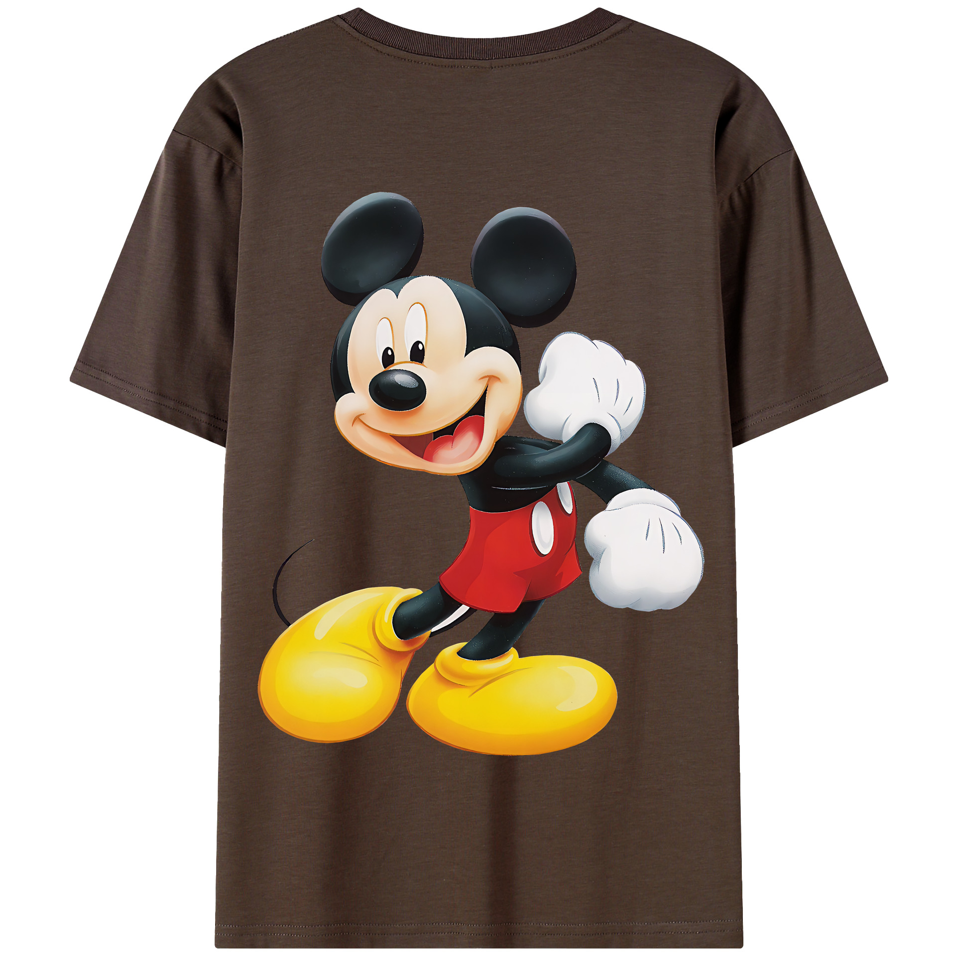 （画像用） ミッキーマウス Mickey Mouse 綿100％半袖Tシャツ（背面プリント）