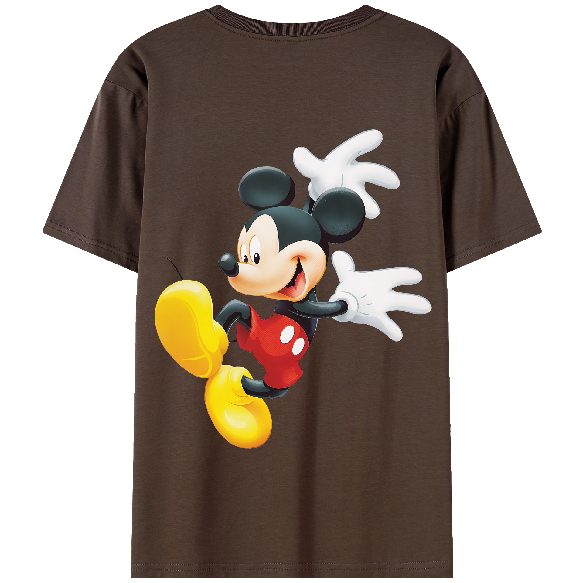 （画像用） ミッキーマウス Mickey Mouse 綿100％半袖Tシャツ（背面プリント）