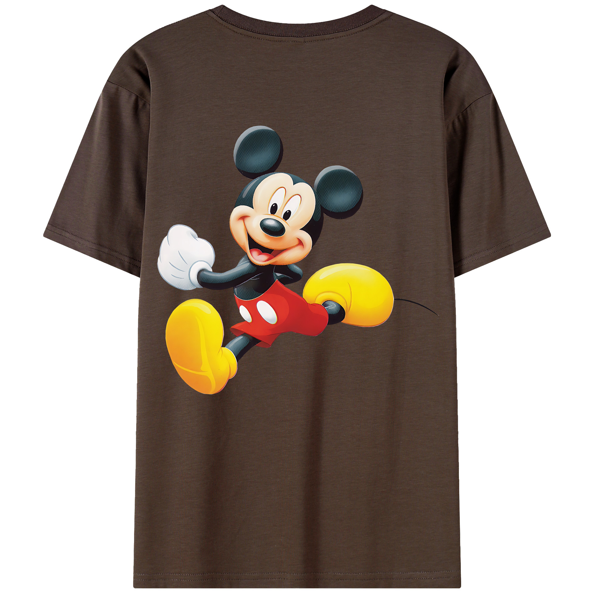 （画像用） ミッキーマウス Mickey Mouse 綿100％半袖Tシャツ（背面プリント）
