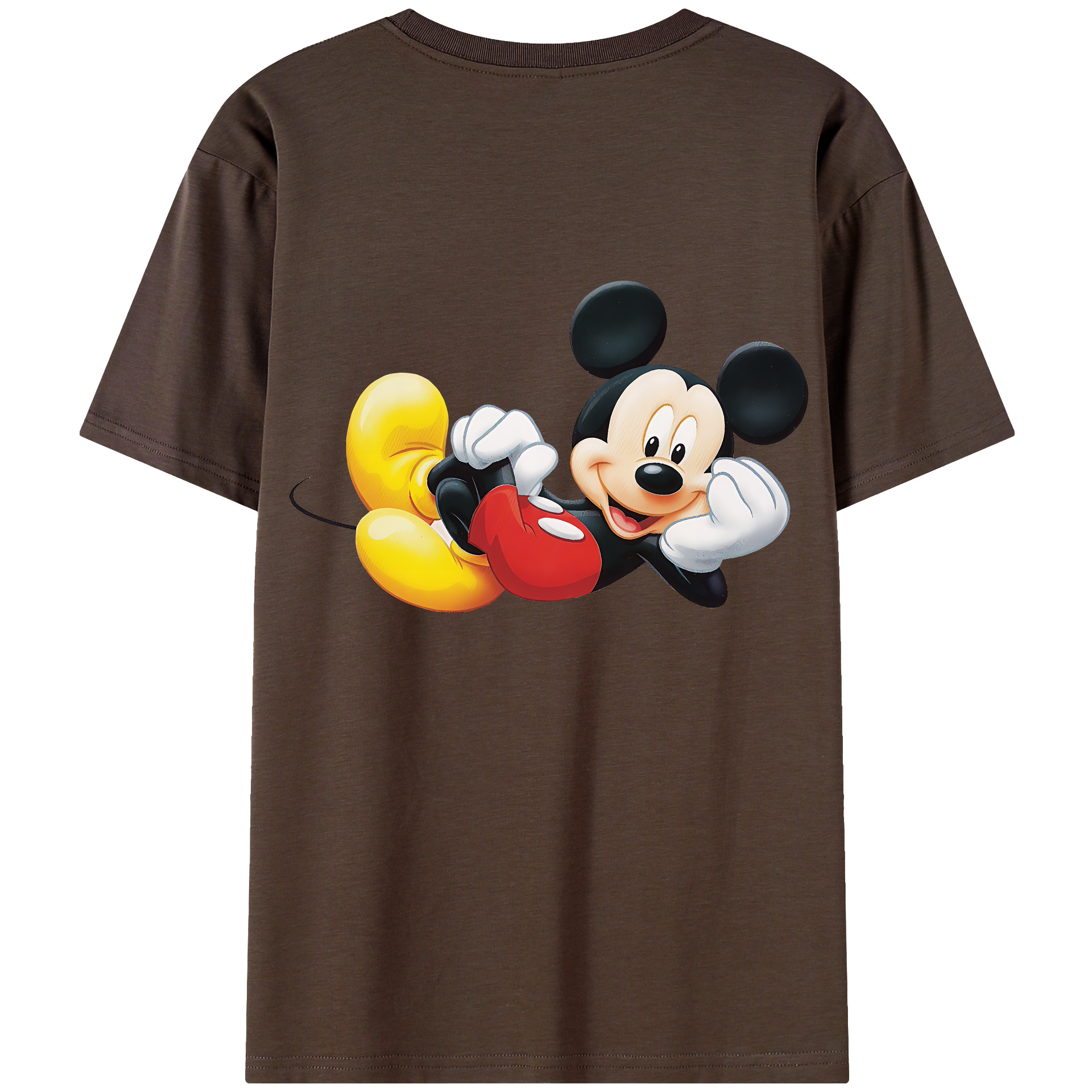 （画像用） ミッキーマウス Mickey Mouse 綿100％半袖Tシャツ（背面プリント）