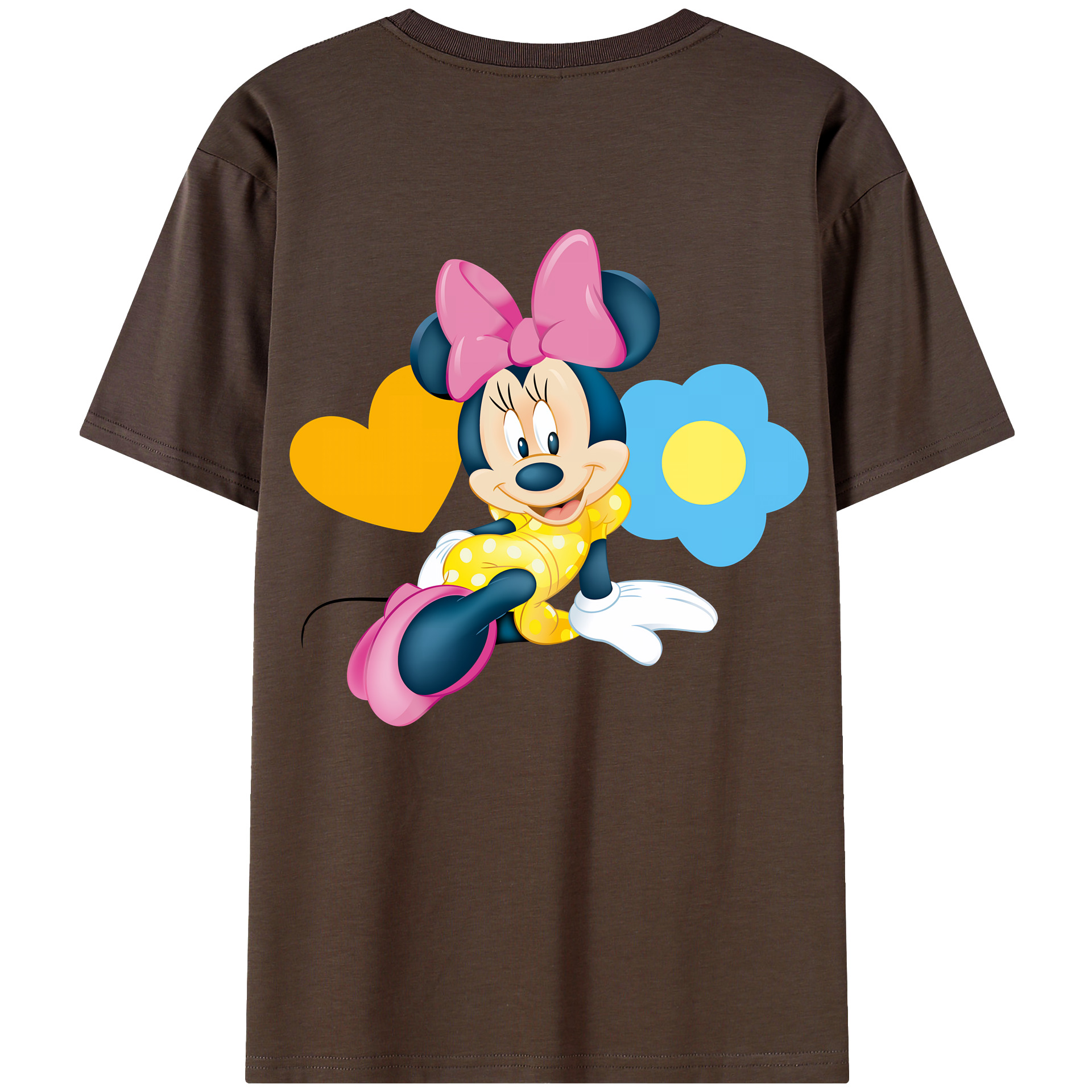 （画像用） ミッキーマウス Mickey Mouse 綿100％半袖Tシャツ（背面プリント）
