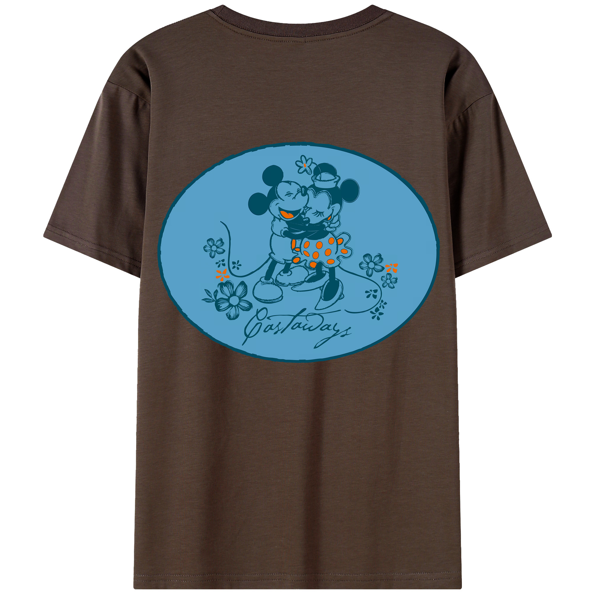 （画像用） ミッキーマウス Mickey Mouse 綿100％半袖Tシャツ（背面プリント）