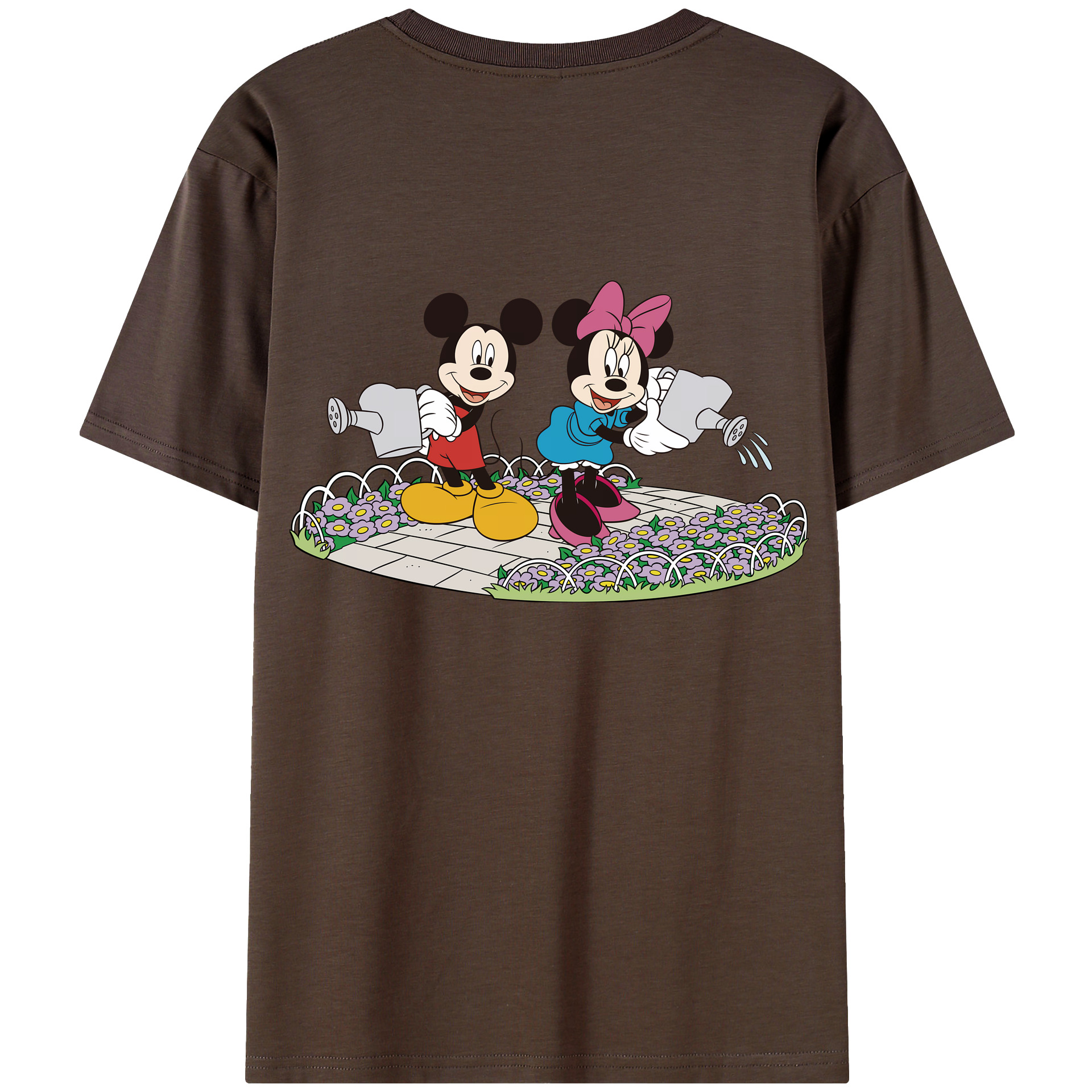 （画像用） ミッキーマウス Mickey Mouse 綿100％半袖Tシャツ（背面プリント）