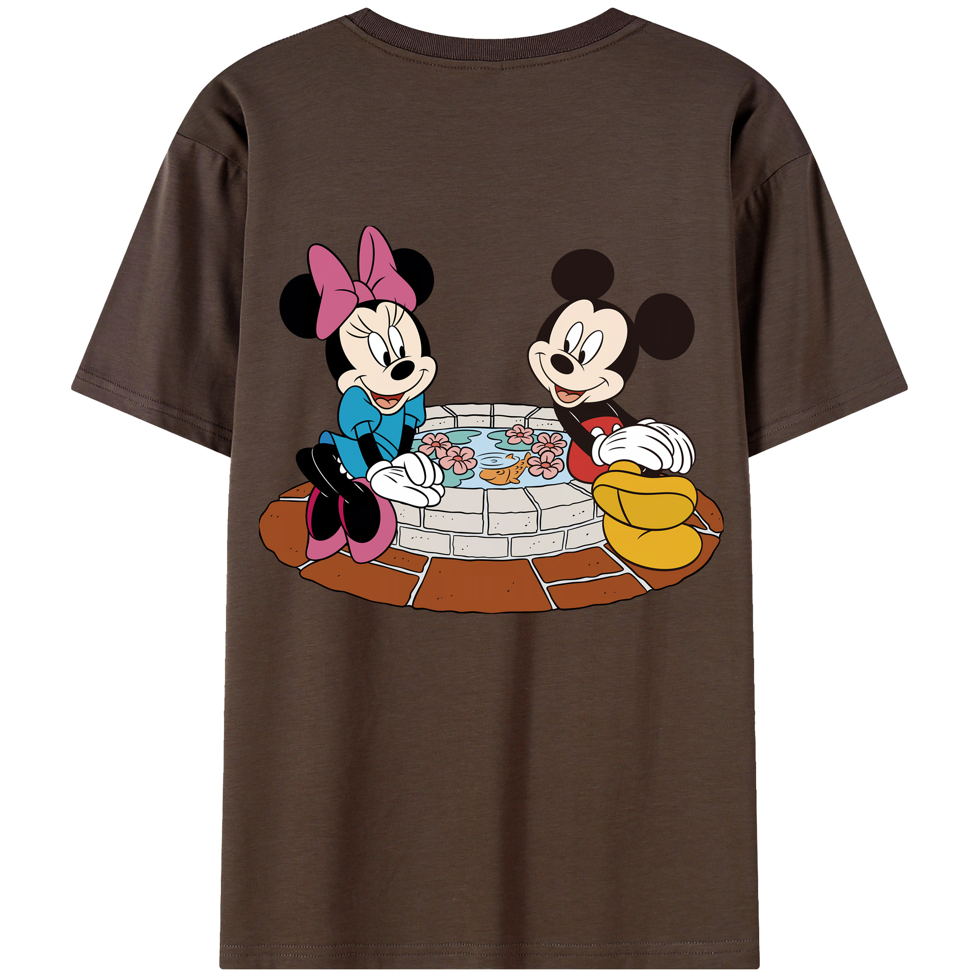 （画像用） ミッキーマウス Mickey Mouse 綿100％半袖Tシャツ（背面プリント）