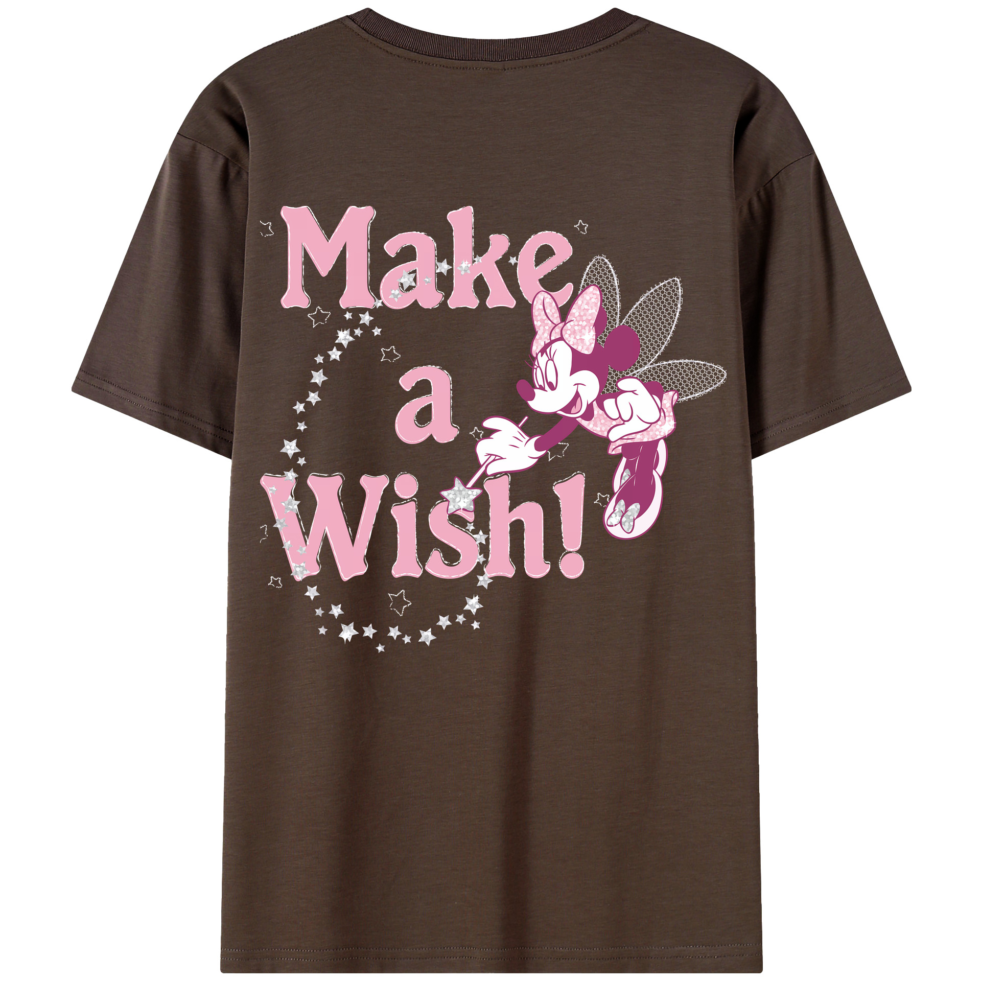 （画像用） ミッキーマウス Mickey Mouse 綿100％半袖Tシャツ（背面プリント）