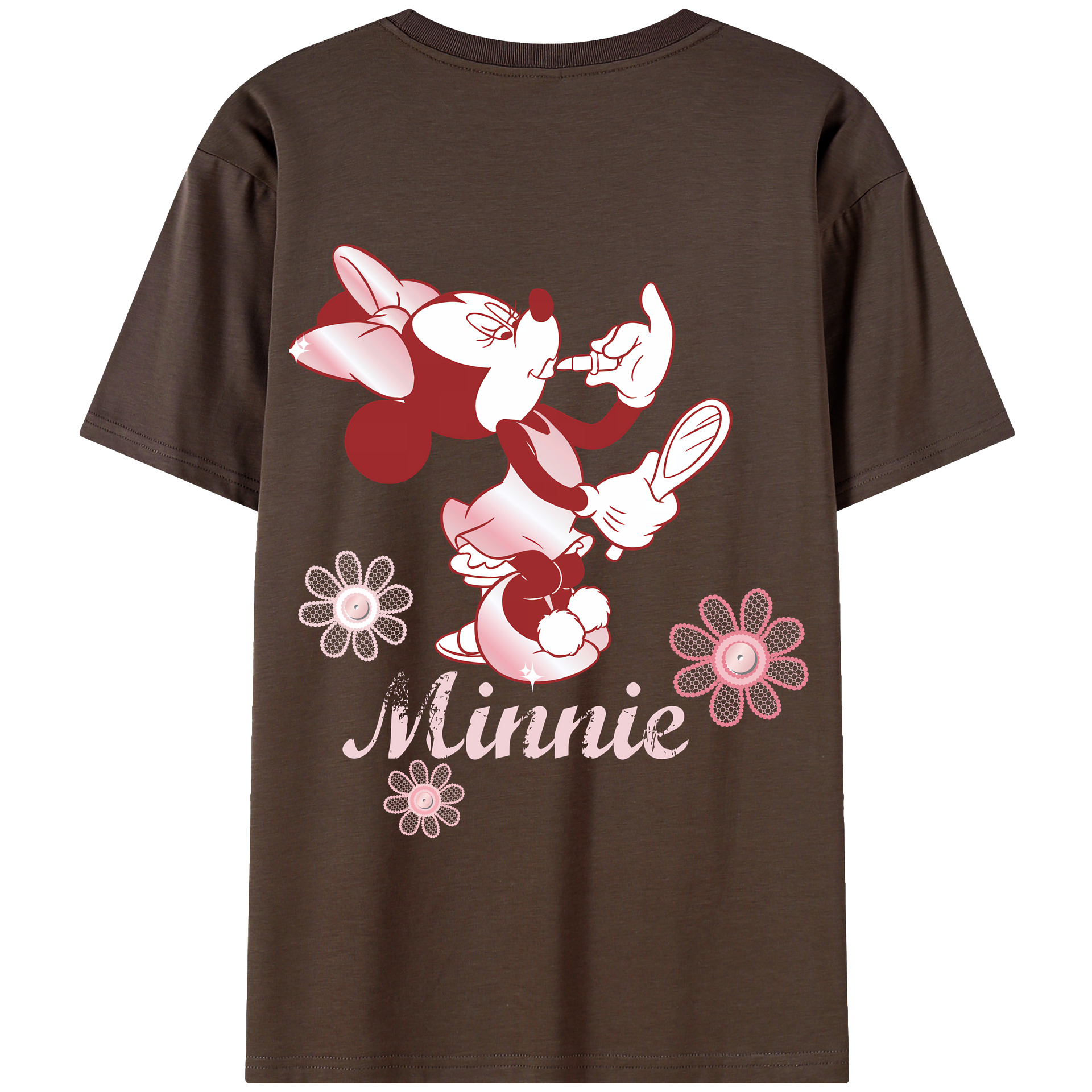 （画像用） ミッキーマウス Mickey Mouse 綿100％半袖Tシャツ（背面プリント）