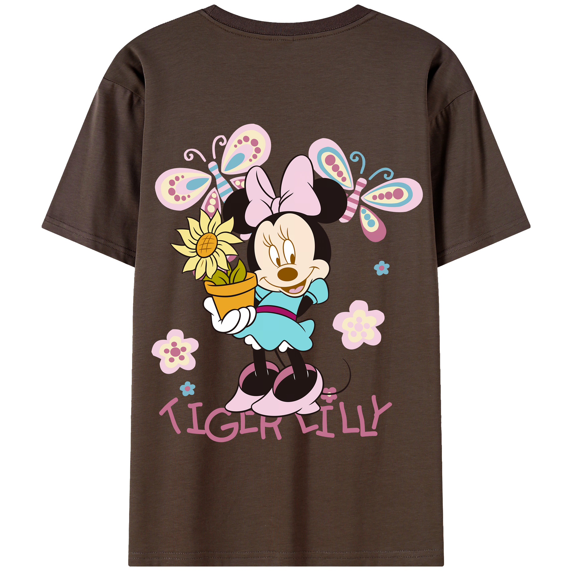 （画像用） ミッキーマウス Mickey Mouse 綿100％半袖Tシャツ（背面プリント）