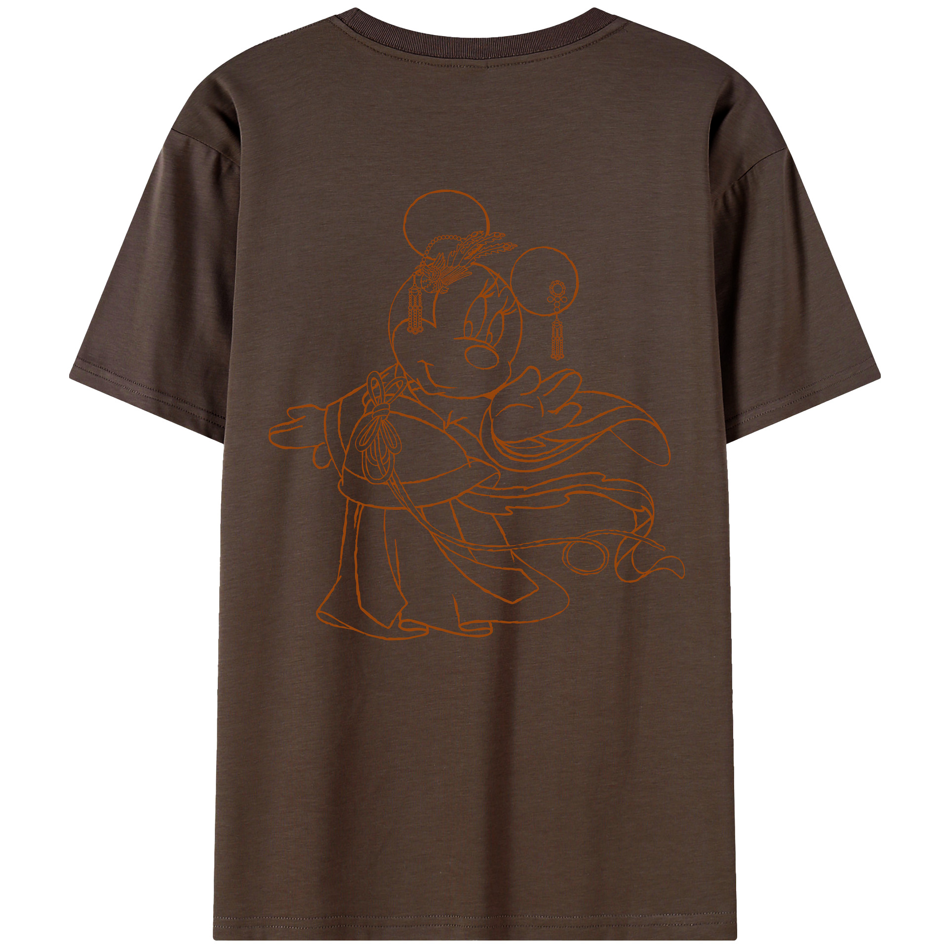 （画像用） ミッキーマウス Mickey Mouse 綿100％半袖Tシャツ（背面プリント）