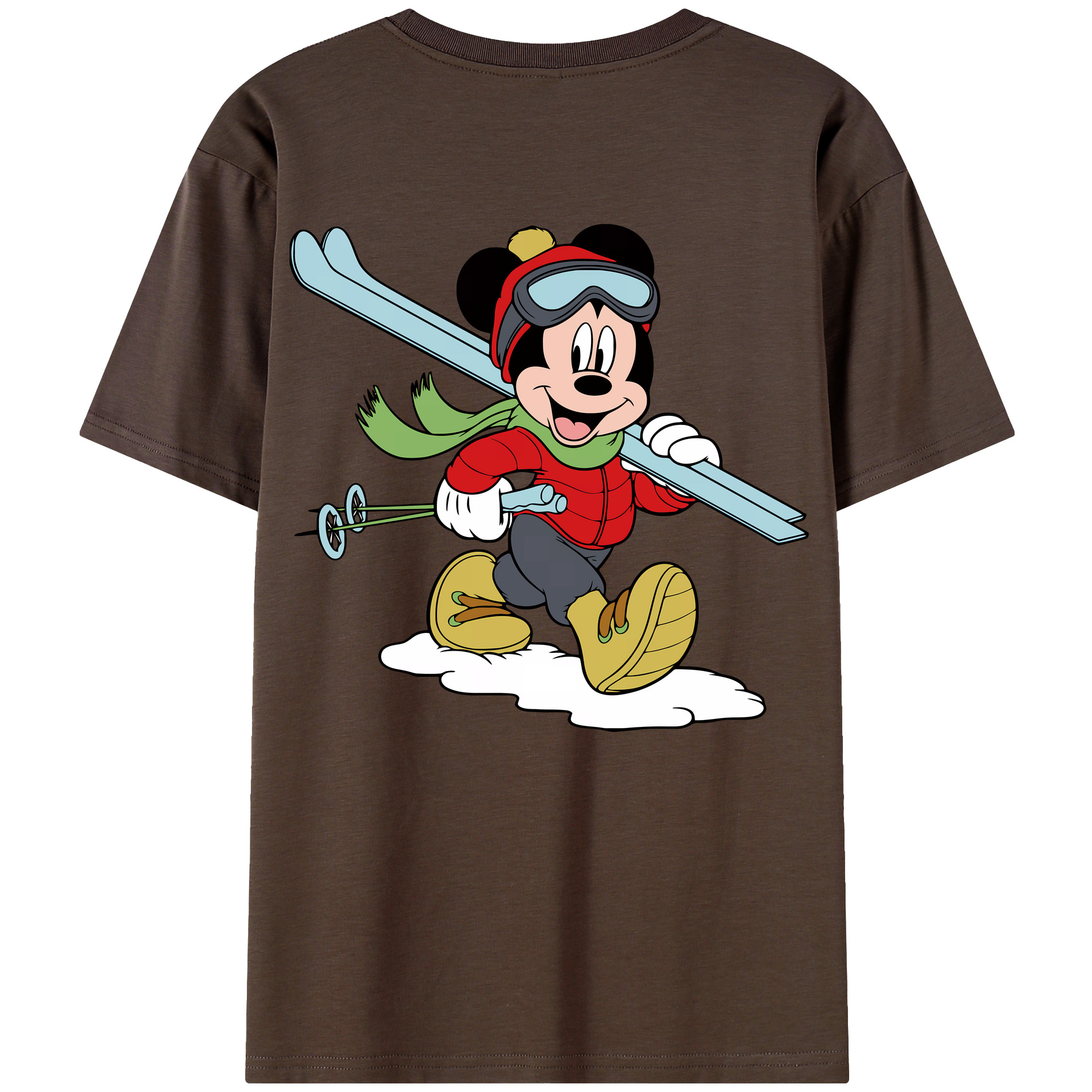 （画像用） ミッキーマウス Mickey Mouse 綿100％半袖Tシャツ（背面プリント）