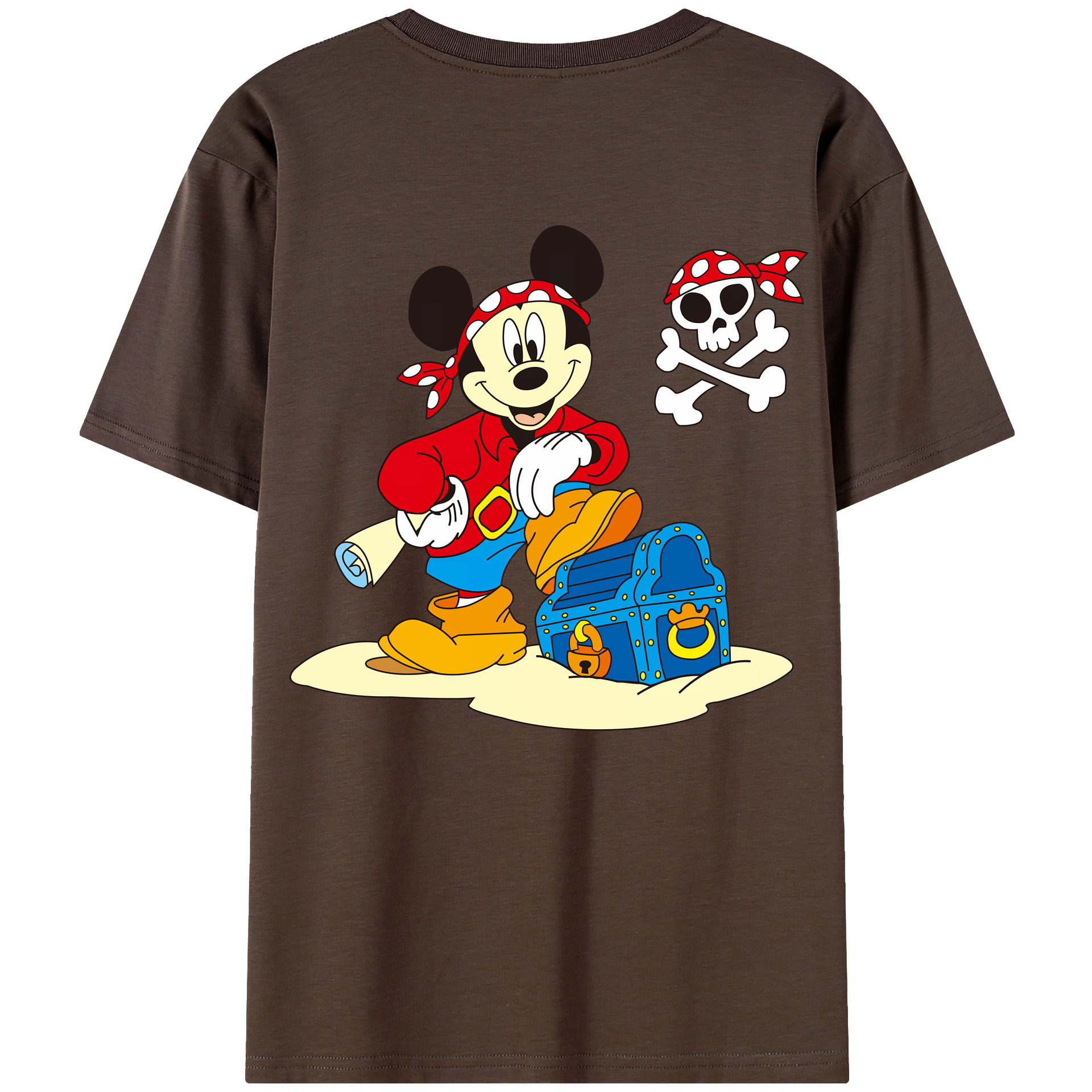 （画像用） ミッキーマウス Mickey Mouse 綿100％半袖Tシャツ（背面プリント）
