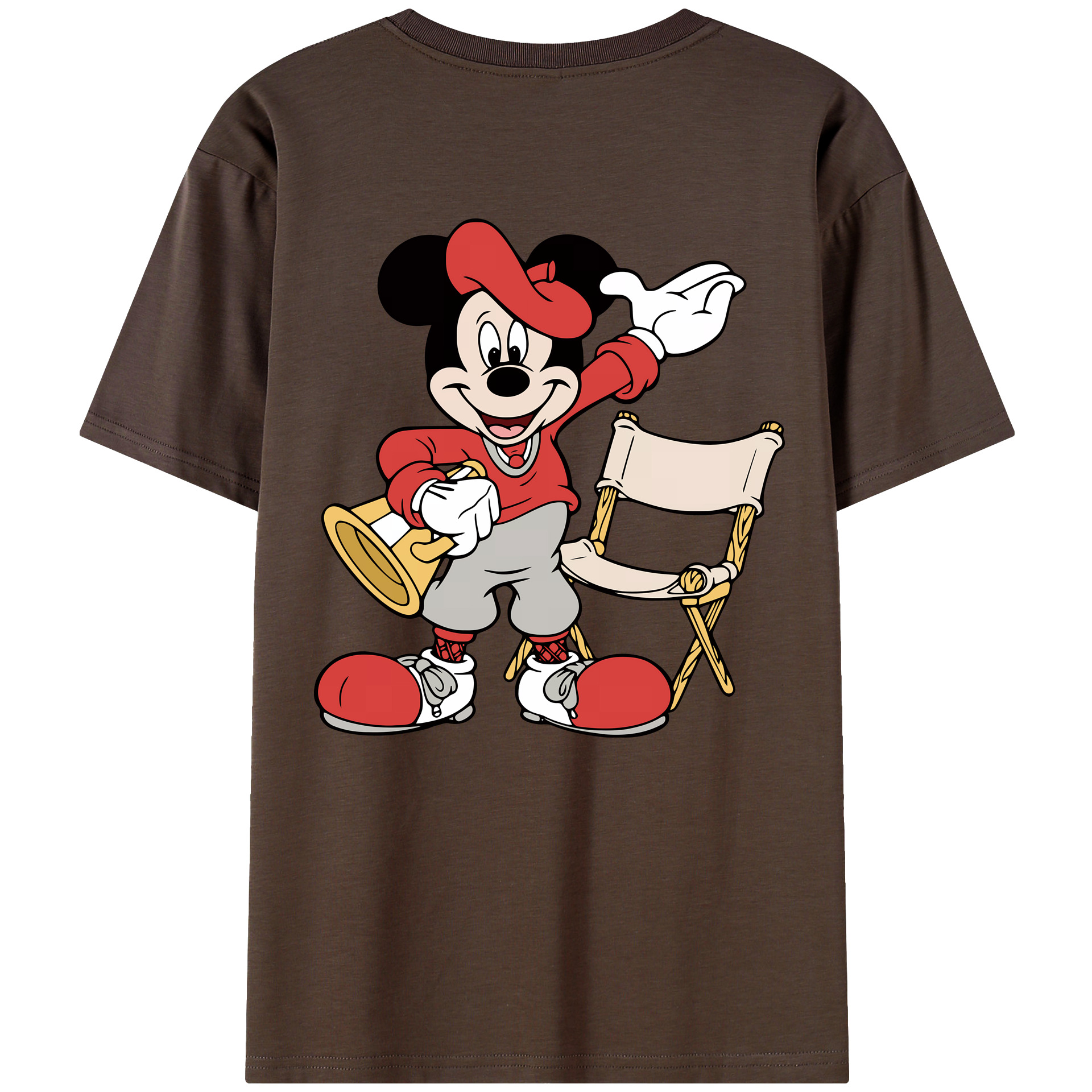 （画像用） ミッキーマウス Mickey Mouse 綿100％半袖Tシャツ（背面プリント）