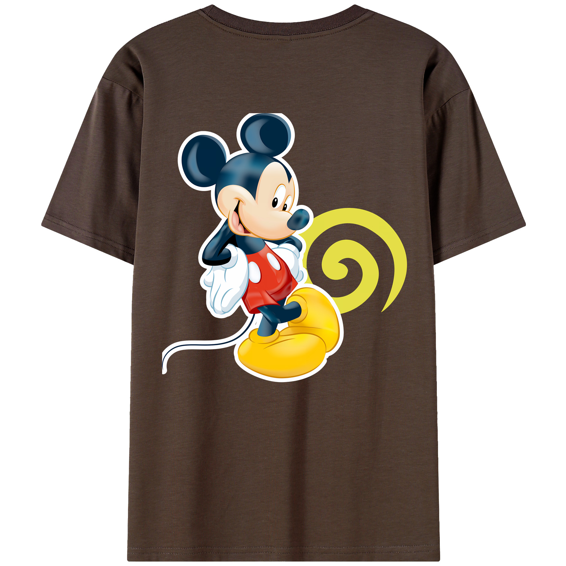 （画像用） ミッキーマウス Mickey Mouse 綿100％半袖Tシャツ（背面プリント）