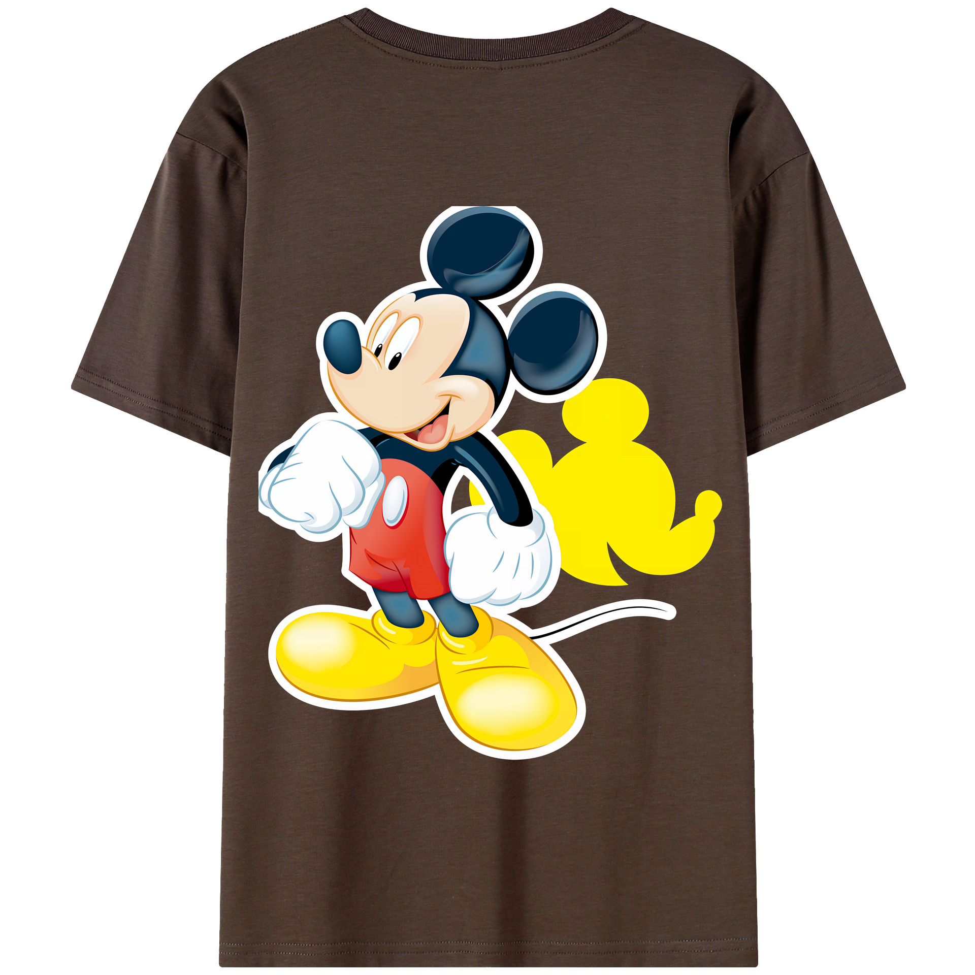 （画像用） ミッキーマウス Mickey Mouse 綿100％半袖Tシャツ（背面プリント）