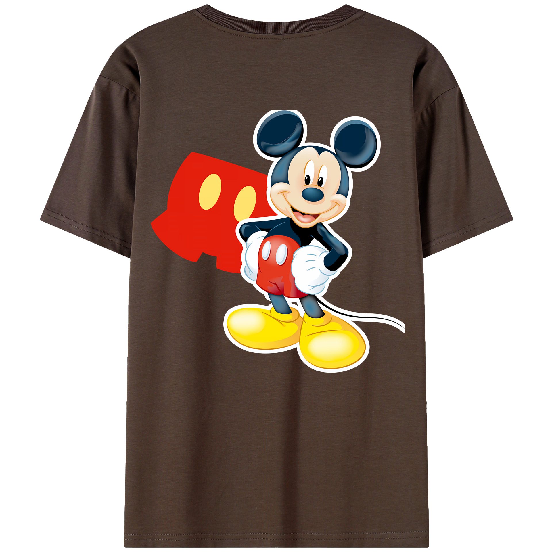 （画像用） ミッキーマウス Mickey Mouse 綿100％半袖Tシャツ（背面プリント）